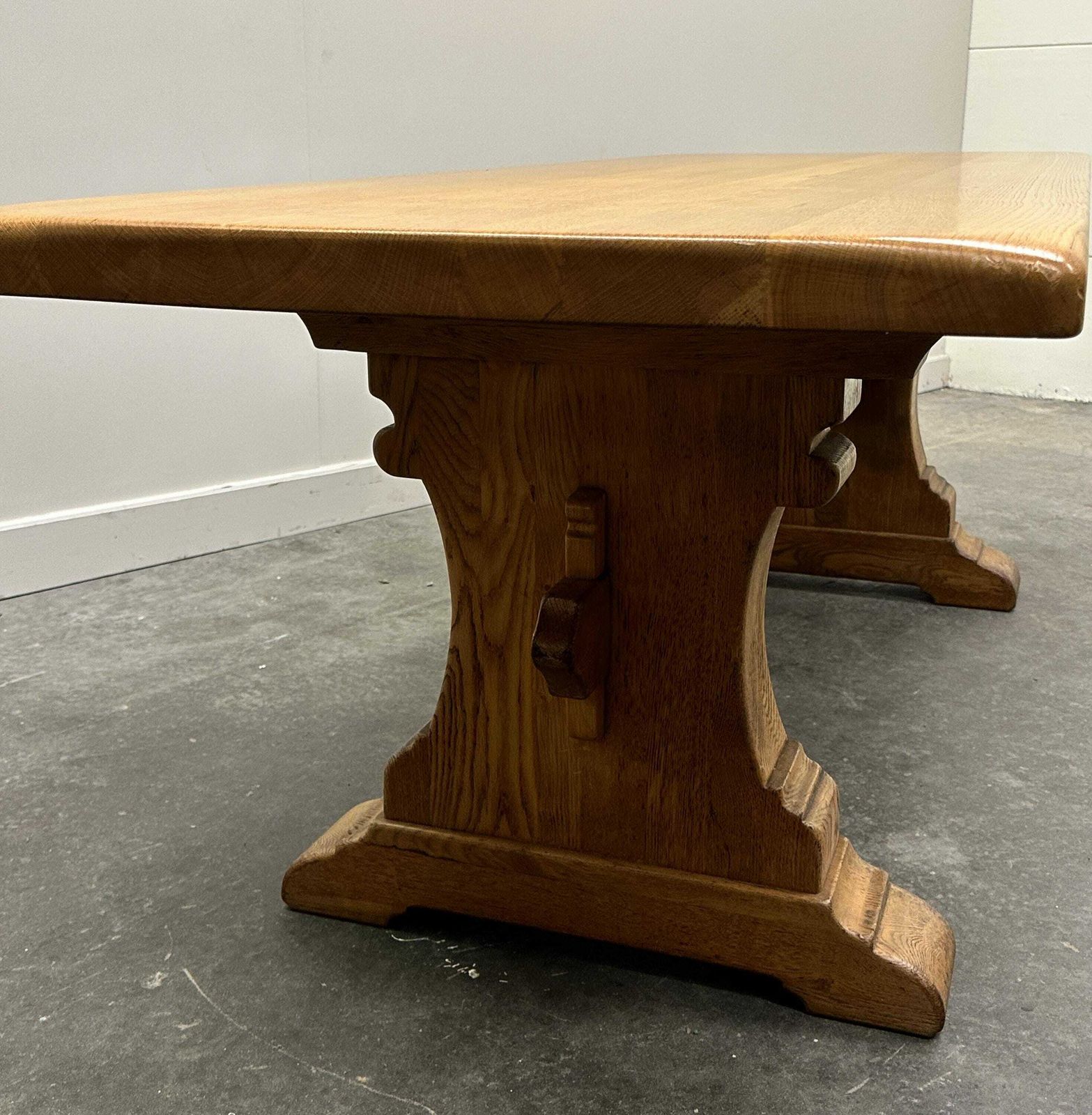 Grote Franse Kloostertafel In Blonde Eik, Jaren 1940. photo buy