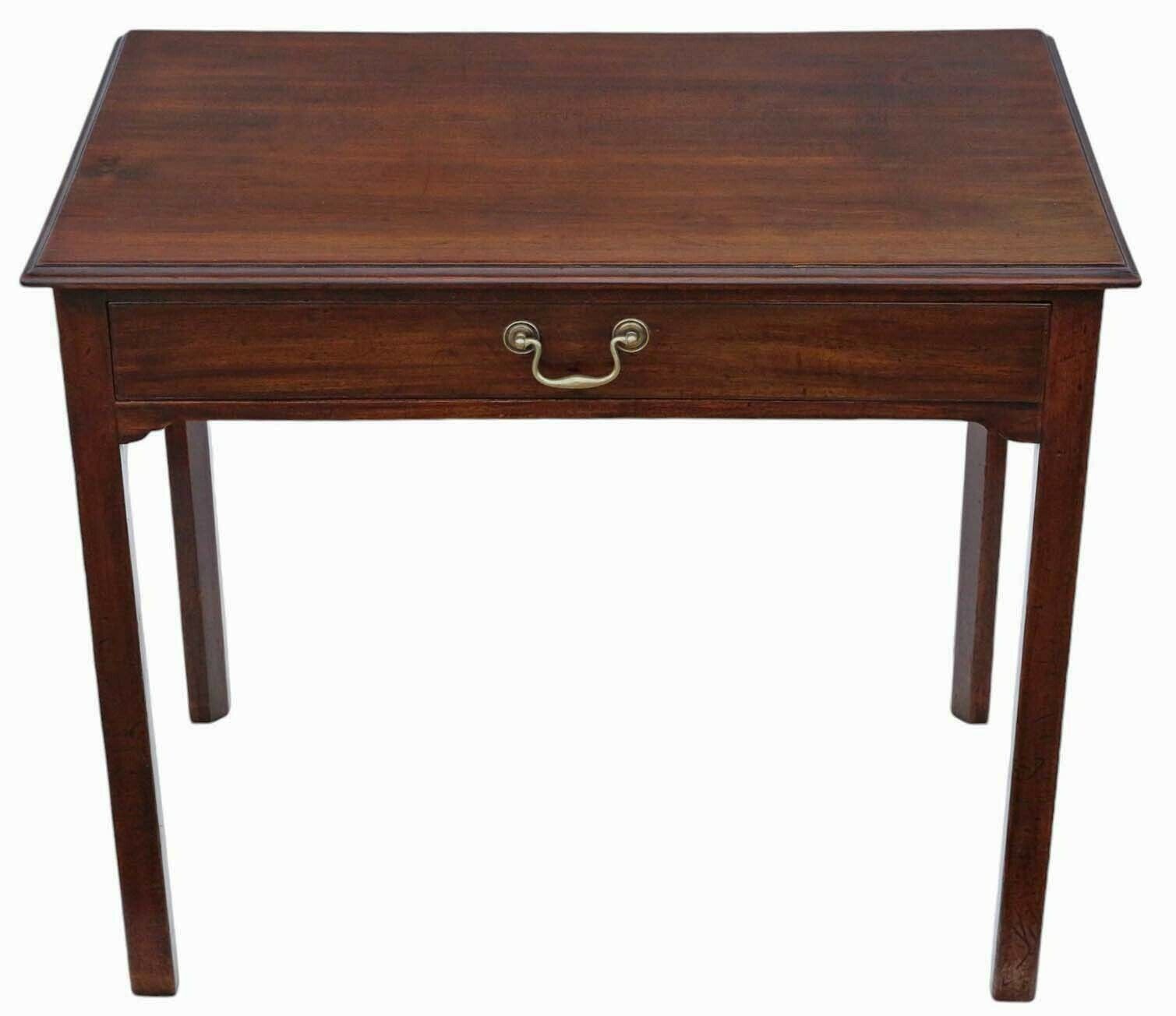 Fine Quality Antique Georgian Mahogany Writing Table   Early 19th Century Desk Side Dressing photo for sale