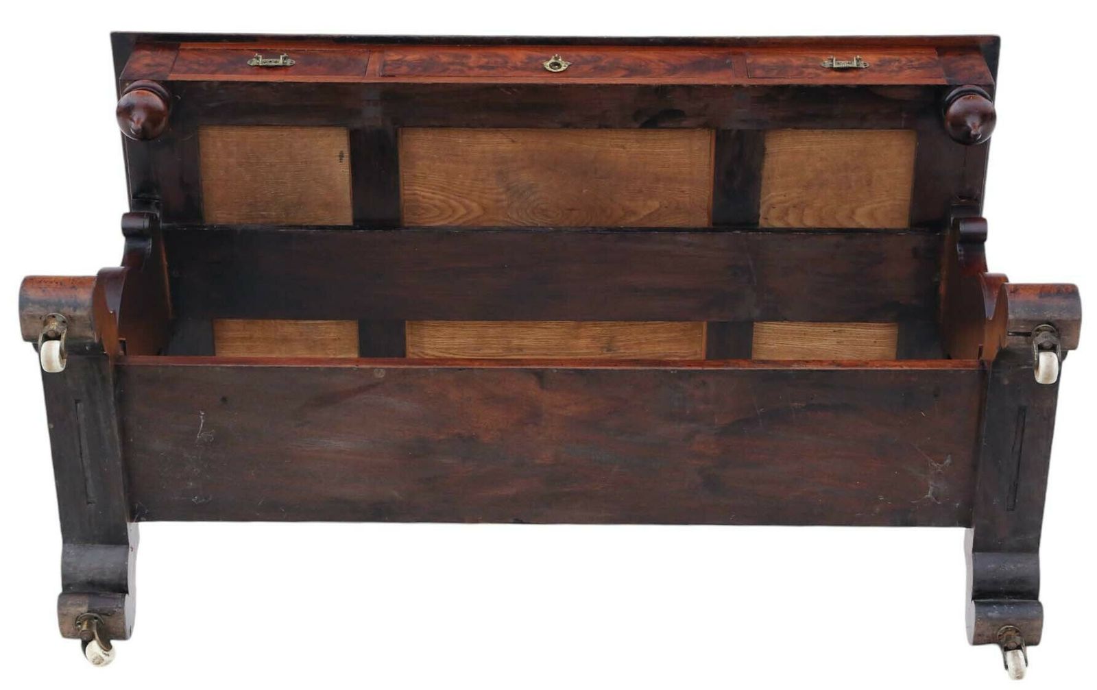photo furniture Fine Quality Antique Mahogany Writing Table   19th Century Victorian Gothic Desk Side Dressing