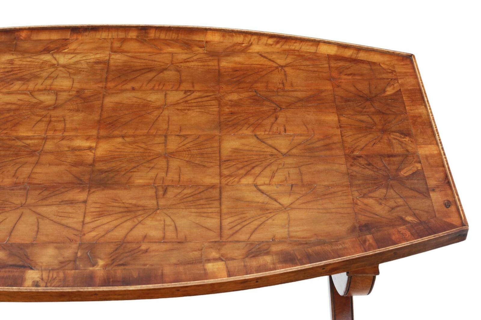Antique Vintage Quality Early 20th Century Yew Oyster Veneer Coffee Table photo 1695.0