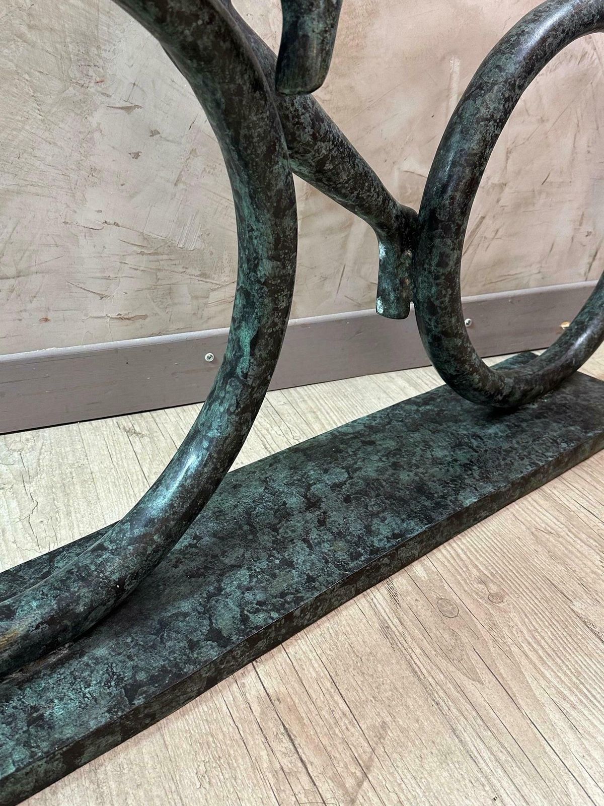 6373.0 Contemporary "Tour De France" Cyclist Bronze Sculpture photo