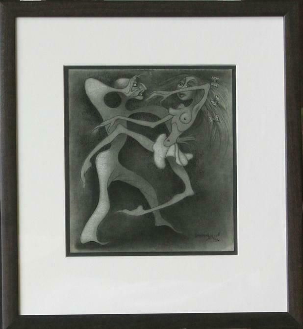 Beresford Egan   Man & Woman Dancing I & II (Framed Drawings) Modern British Art photo furniture