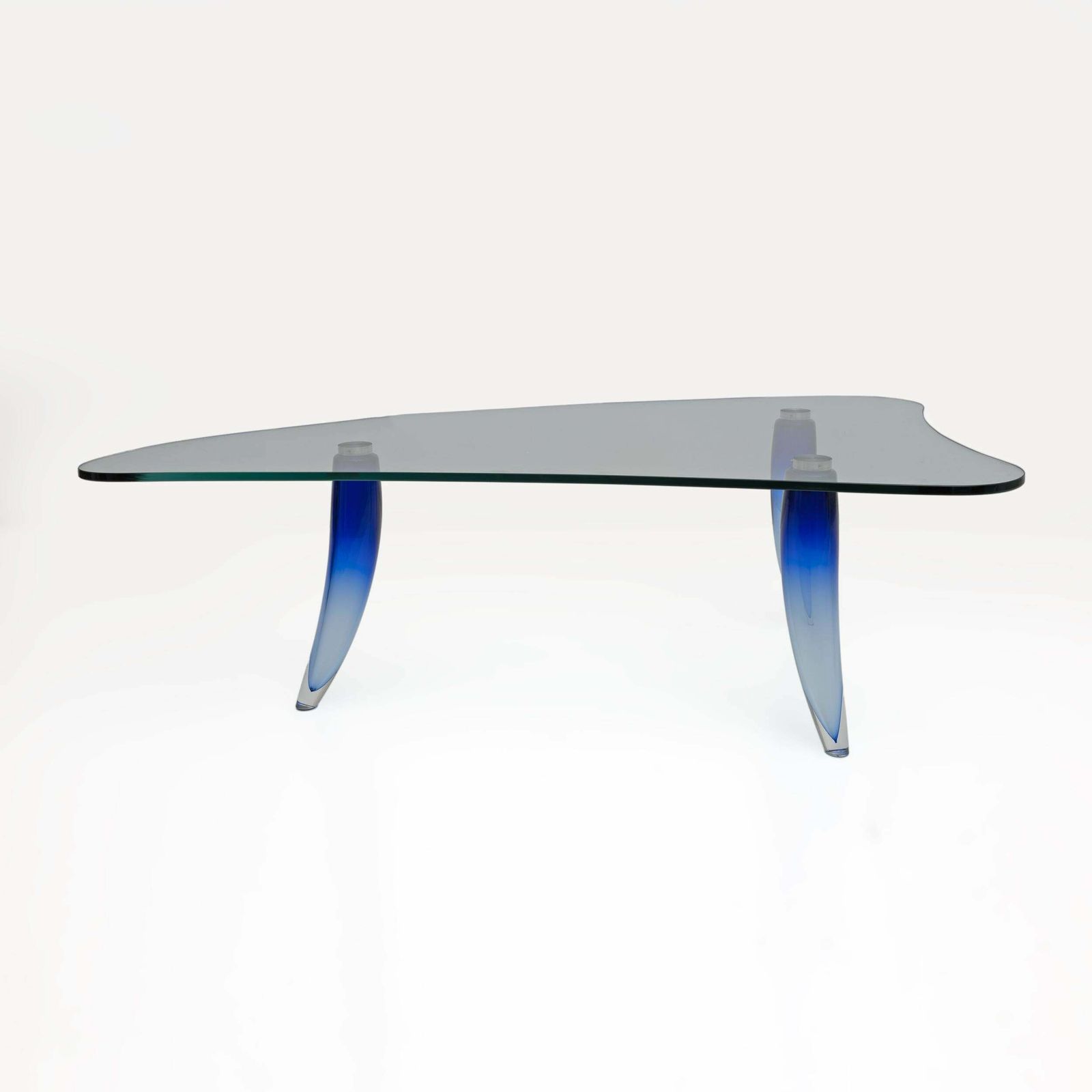 Produced By Seguso Modern Murano Glass Coffee Table For Roche Bobois, 1990s photo for sale