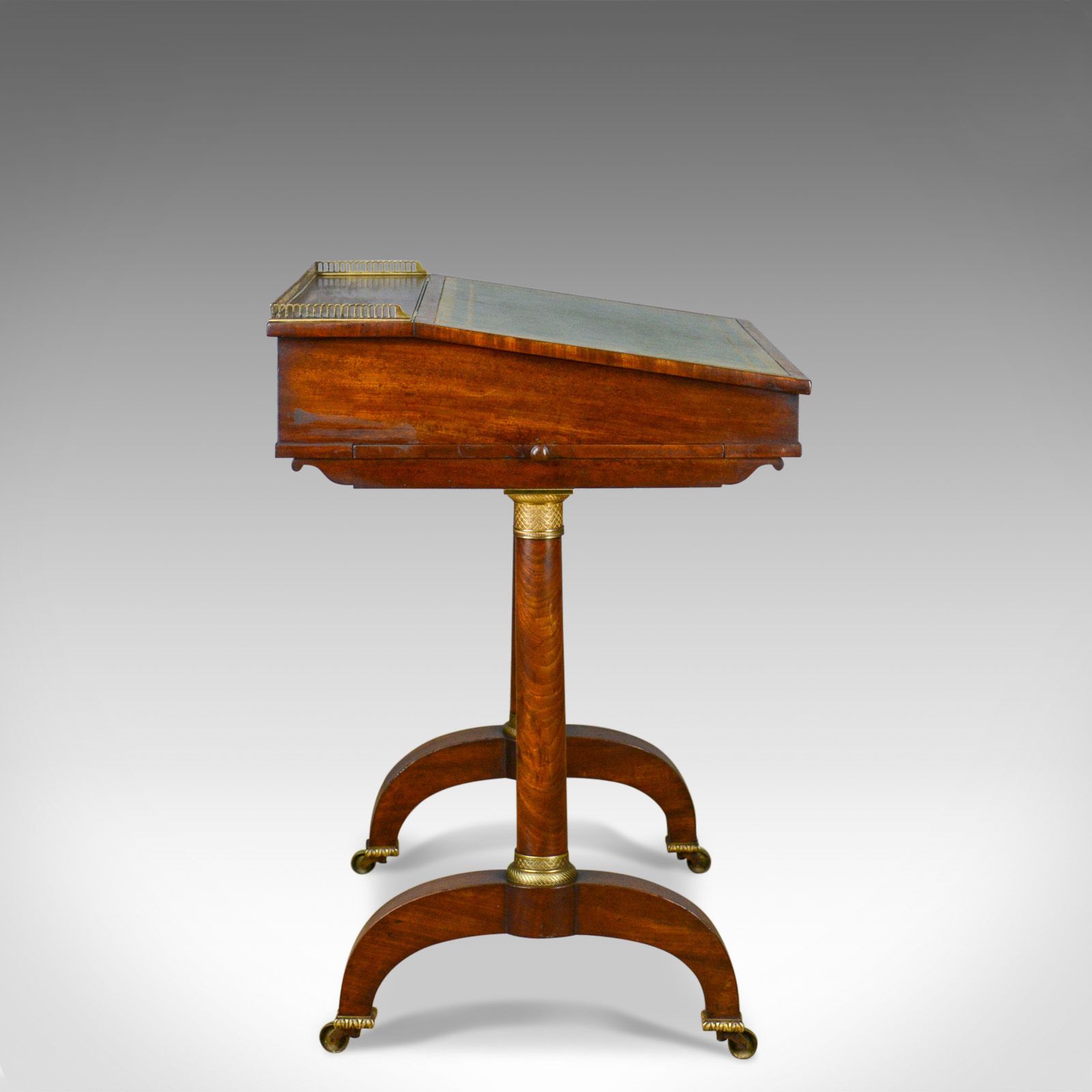 Antique Writing Table, English, Regency, Mahogany, Davenport, Circa 1820 photo for sale
