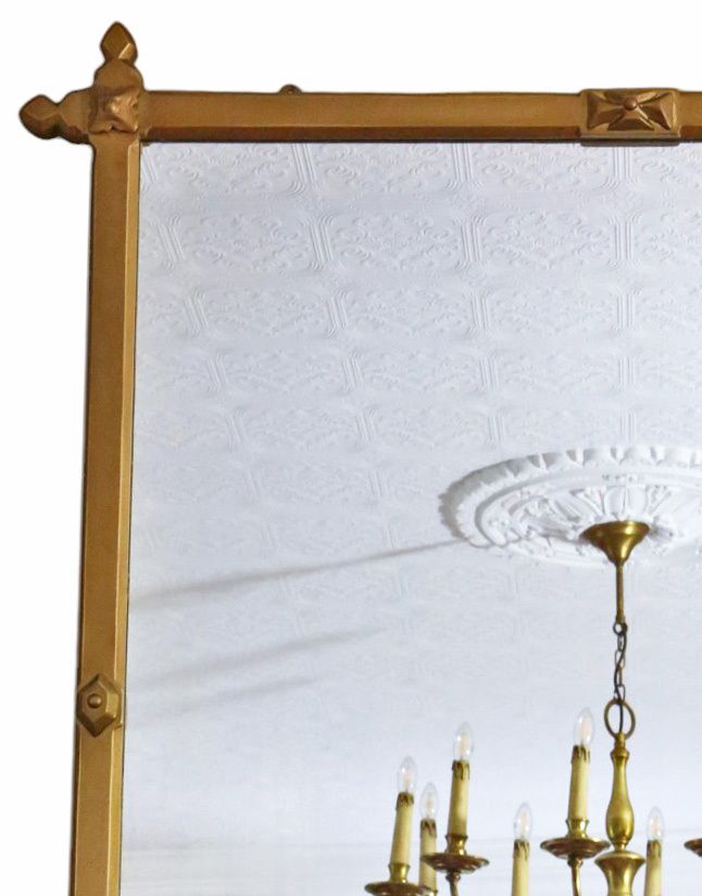 Antique Large 19th Century Gilt Overmantle Wall Mirror – High Quality Arts And Crafts photo furniture