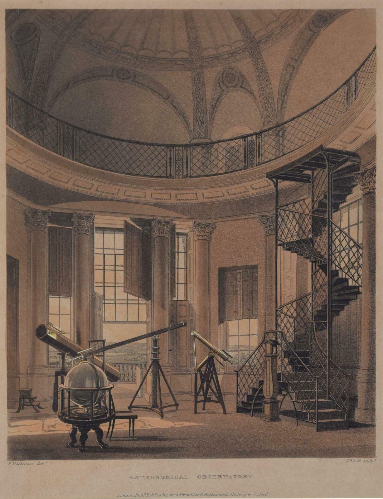 Rudolph Ackermannradcliffe Astronomical Observatory, Oxford Engraving By John Bluck For Ackermann1815