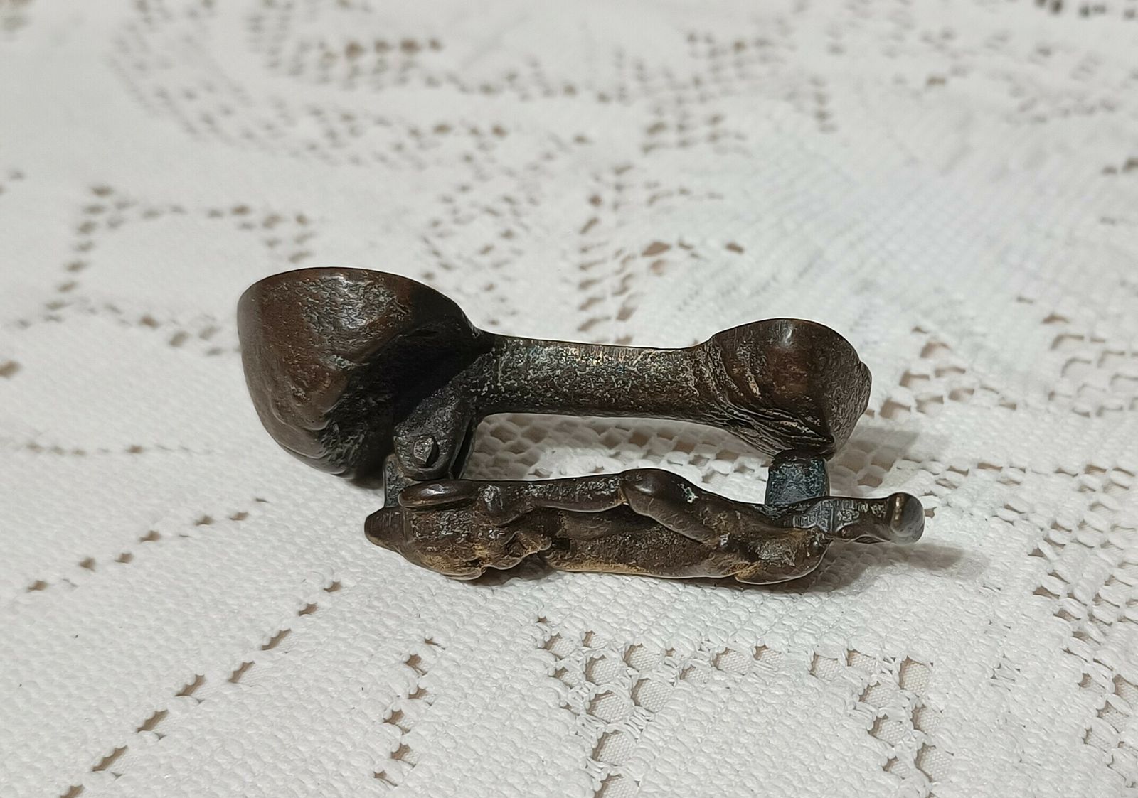 Cast Brass Pixie Figure Under Toadstool Door Knocker,Bronze Gold Tone . photo buy