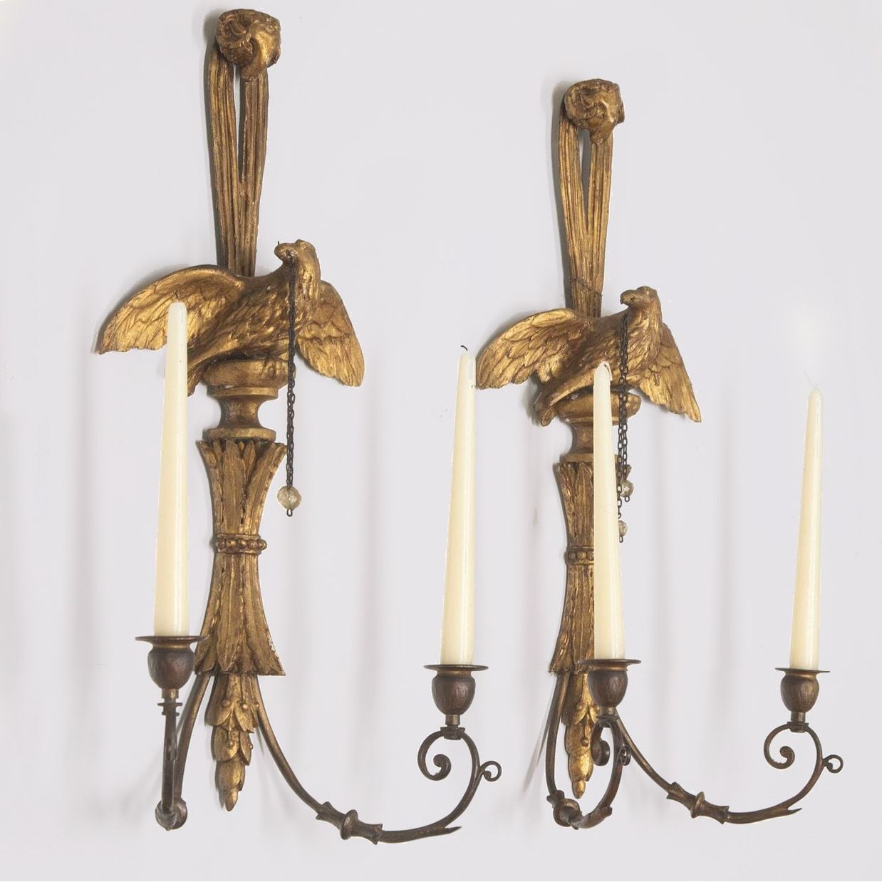 Pair Of George III Giltwood Candle Wall Lights photo for sale