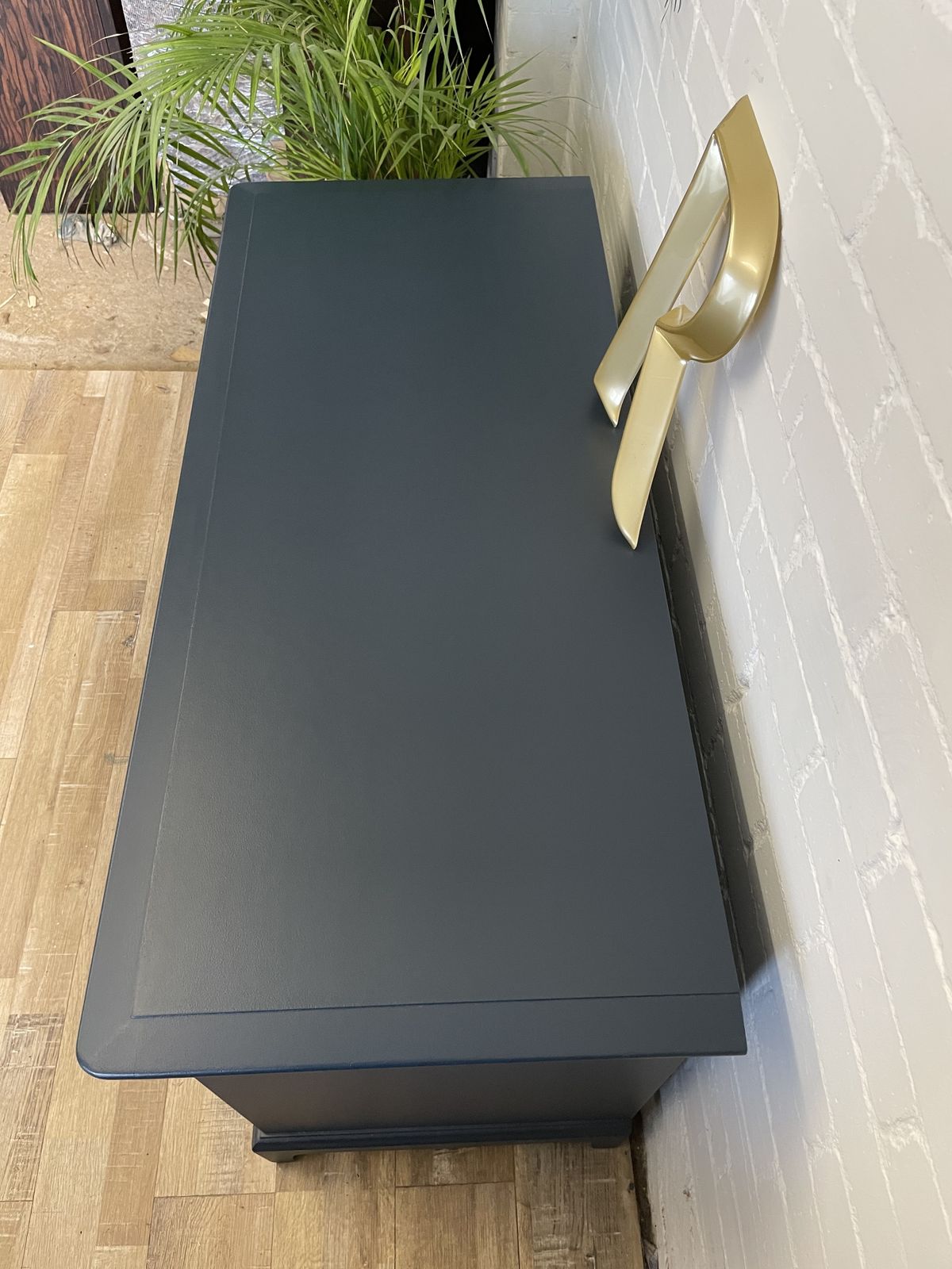 Stag Minstrel 4 Over 2 Chest Of Drawers Painted Midnight Ink Blue photo Furniture