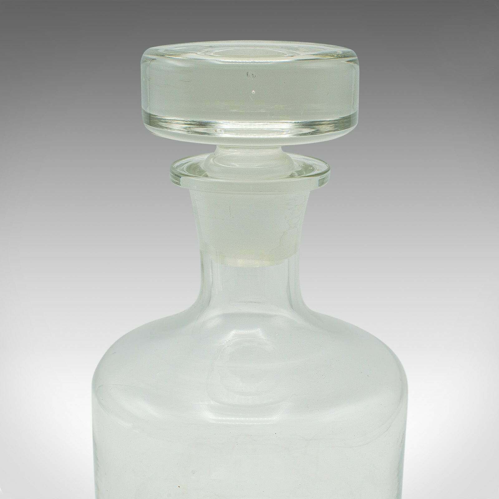 Vintage Cognac Decanter, English, Glass, Spirit Vessel, Mid Century, Circa 1950 photo buy