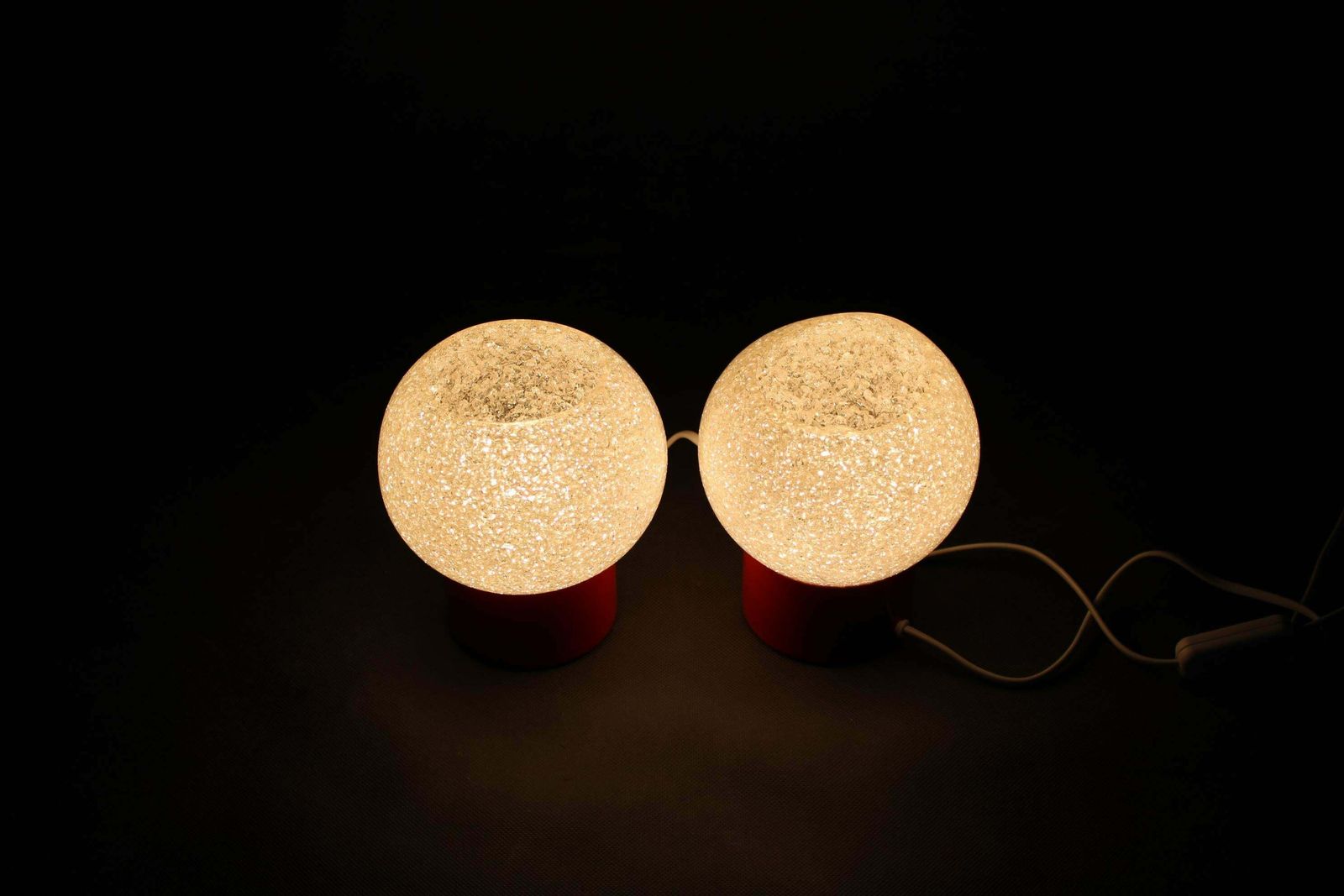 372.0 1970s Pair Of Nightstands Lamps By Pokrok Zilina, Czechoslovakia photo
