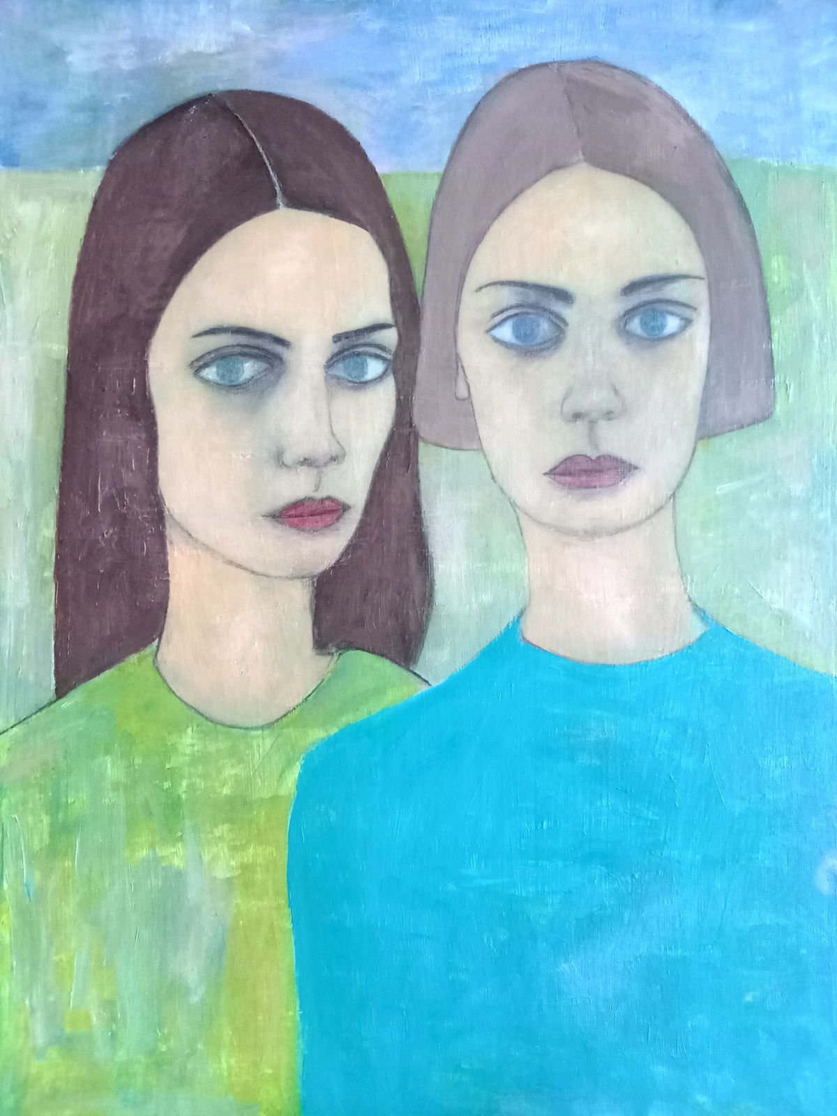 Anastasia And Janine, 2010s, Oil Paint