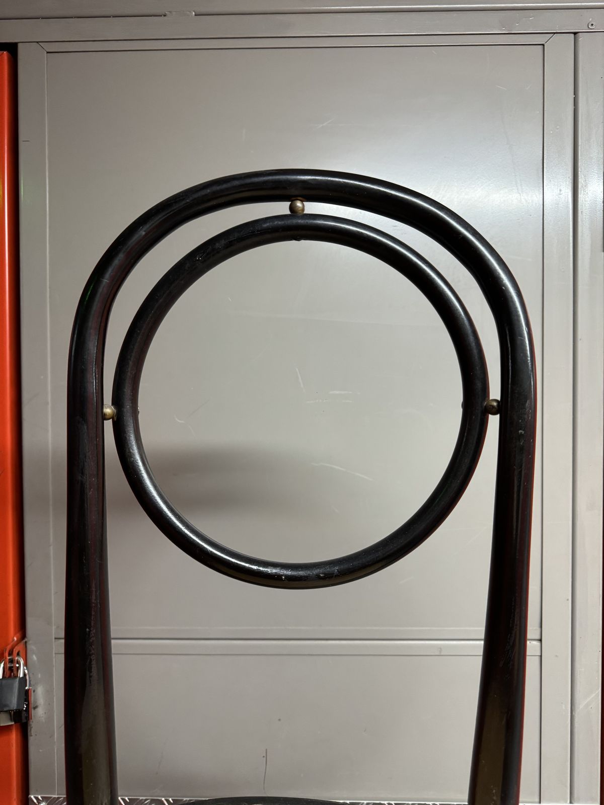 Pair Of Black Bentwood Vintage Chairs, Brass Bead Detail On The Back. Rare. photo for sale