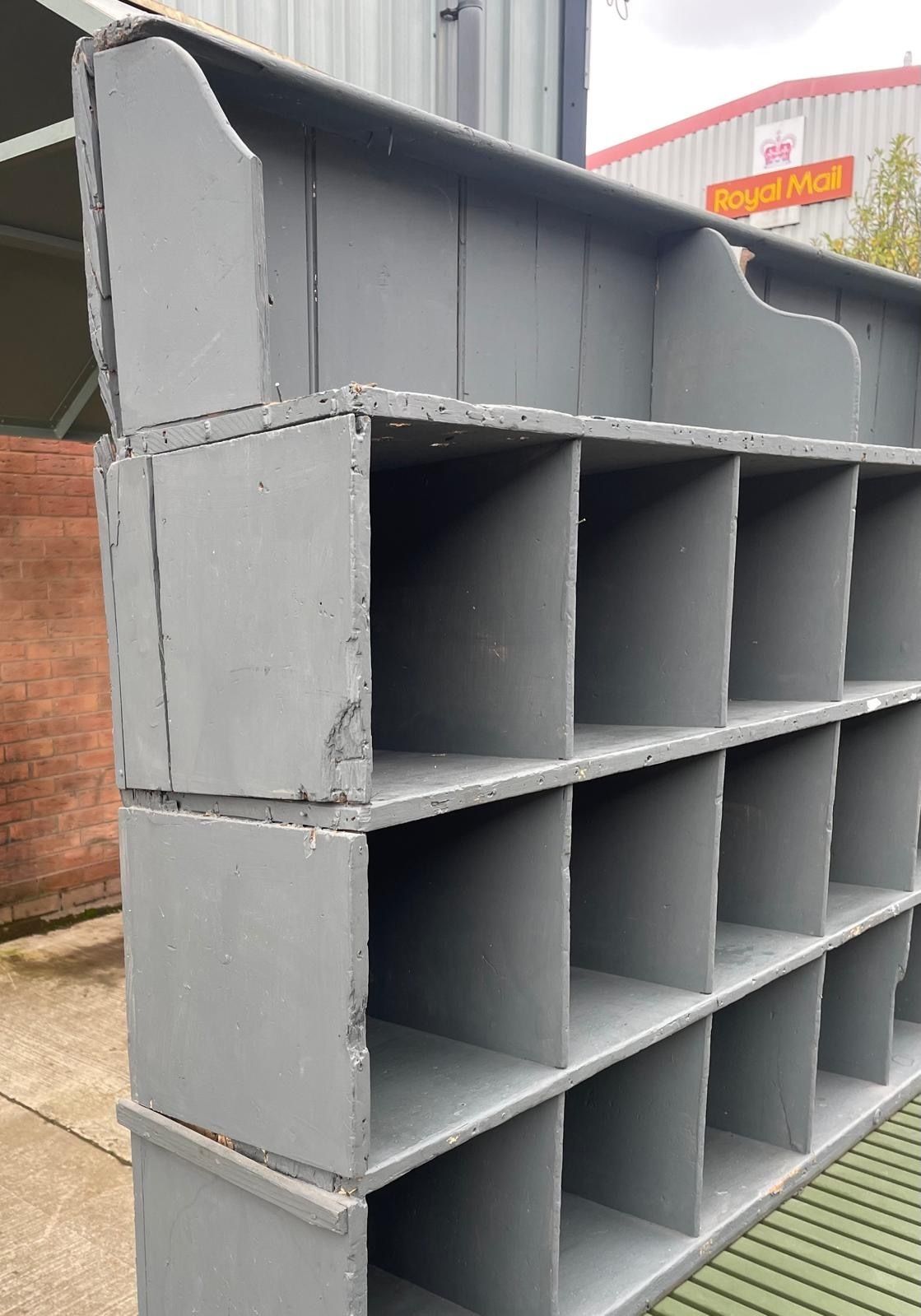 Grey Painted Wooden Pigeon Holes photo furniture