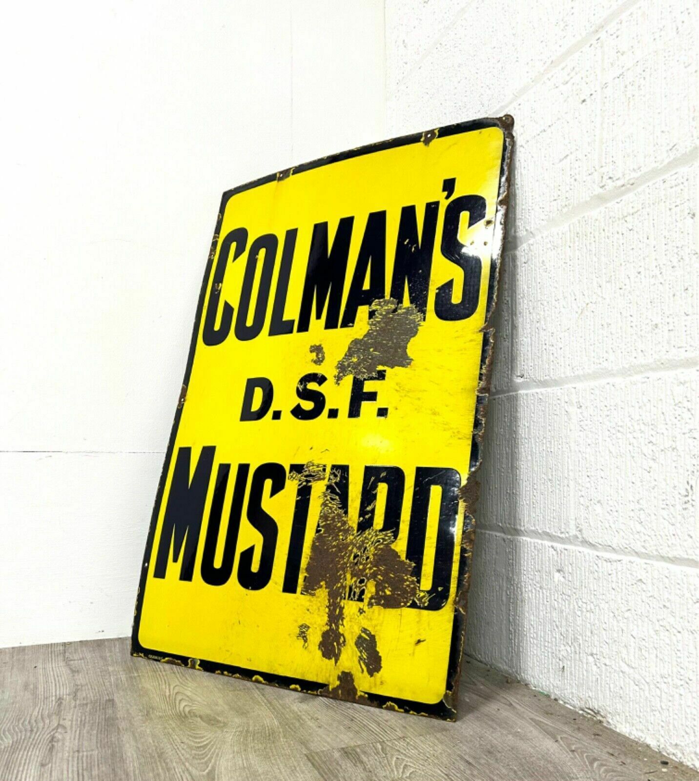 Antique Colemans Mustard Enamel Sign