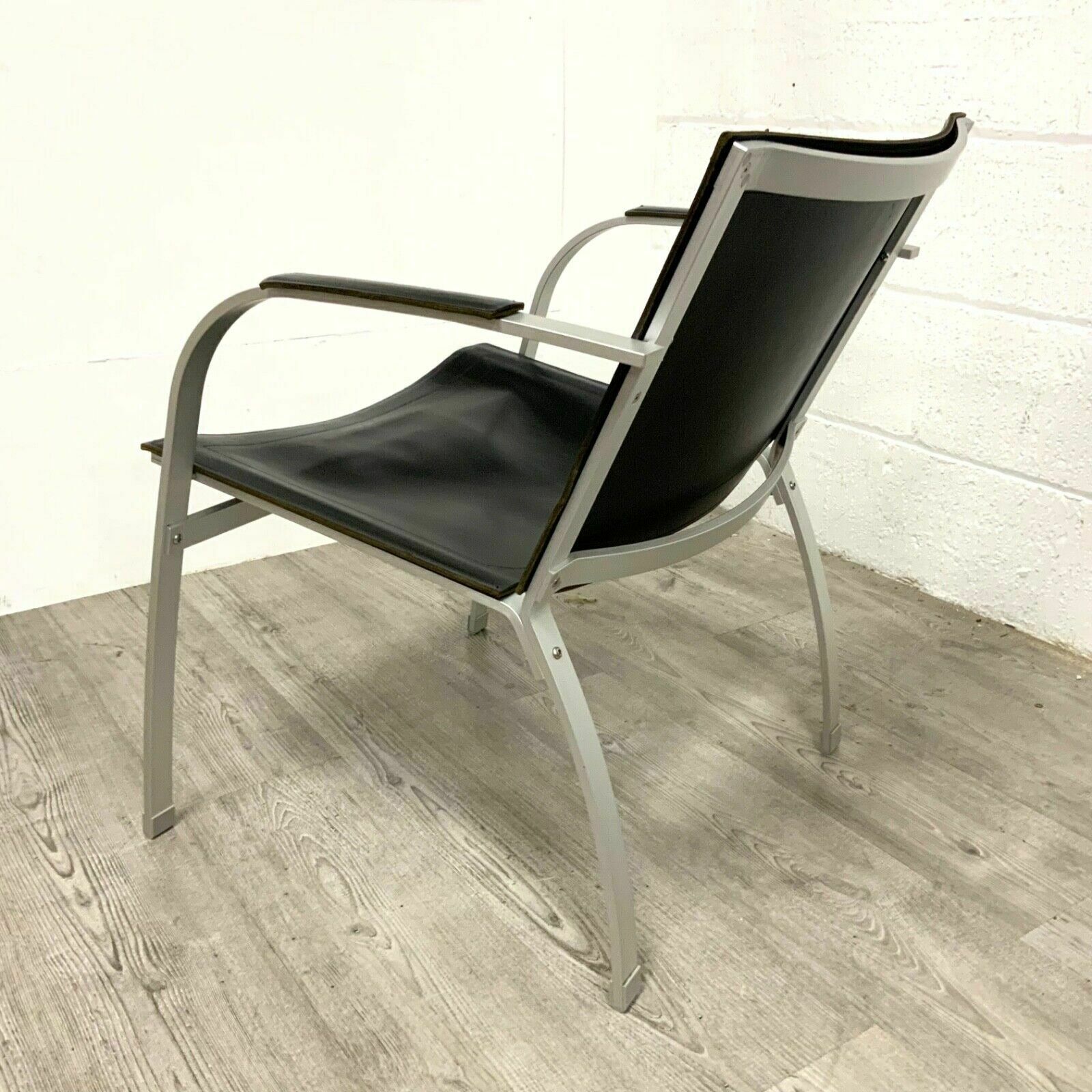 Postmodern “Stockholm” Leather Armchair By Tord Bjorklund For Ikea 1990s photo vinterior