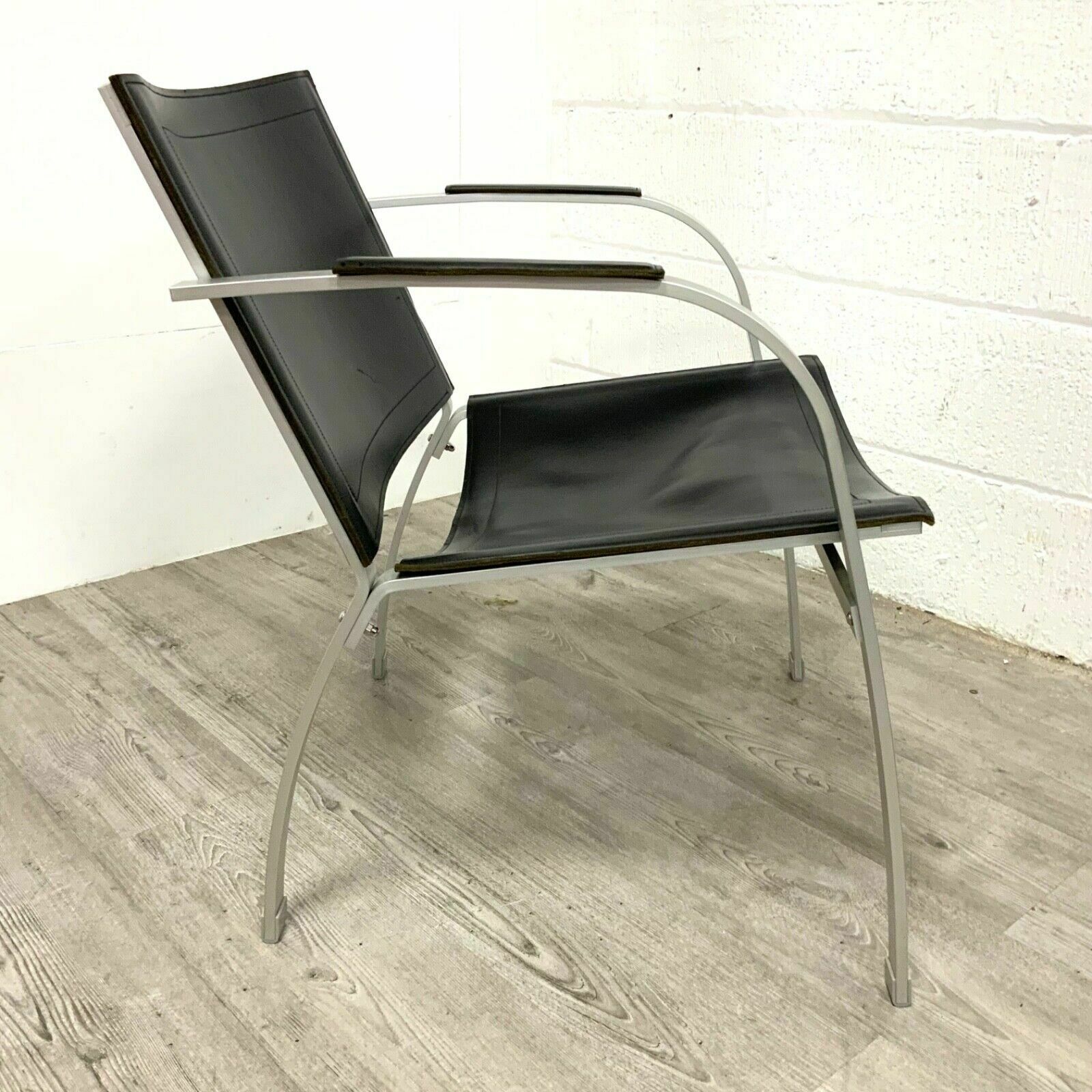 Postmodern “Stockholm” Leather Armchair By Tord Bjorklund For Ikea 1990s photo vintage