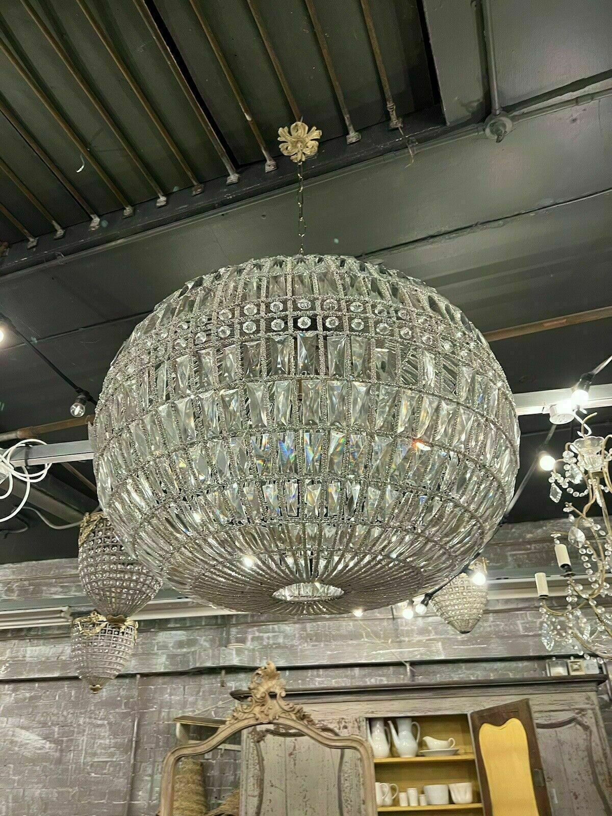 Lovely, French Style Chandelier,  Vintage, Ball Light