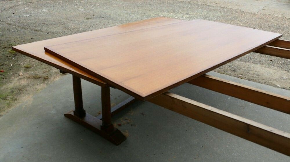 30 Seater Oak Banqueting Table, Arts & Crafts Boardroom Table photo buy