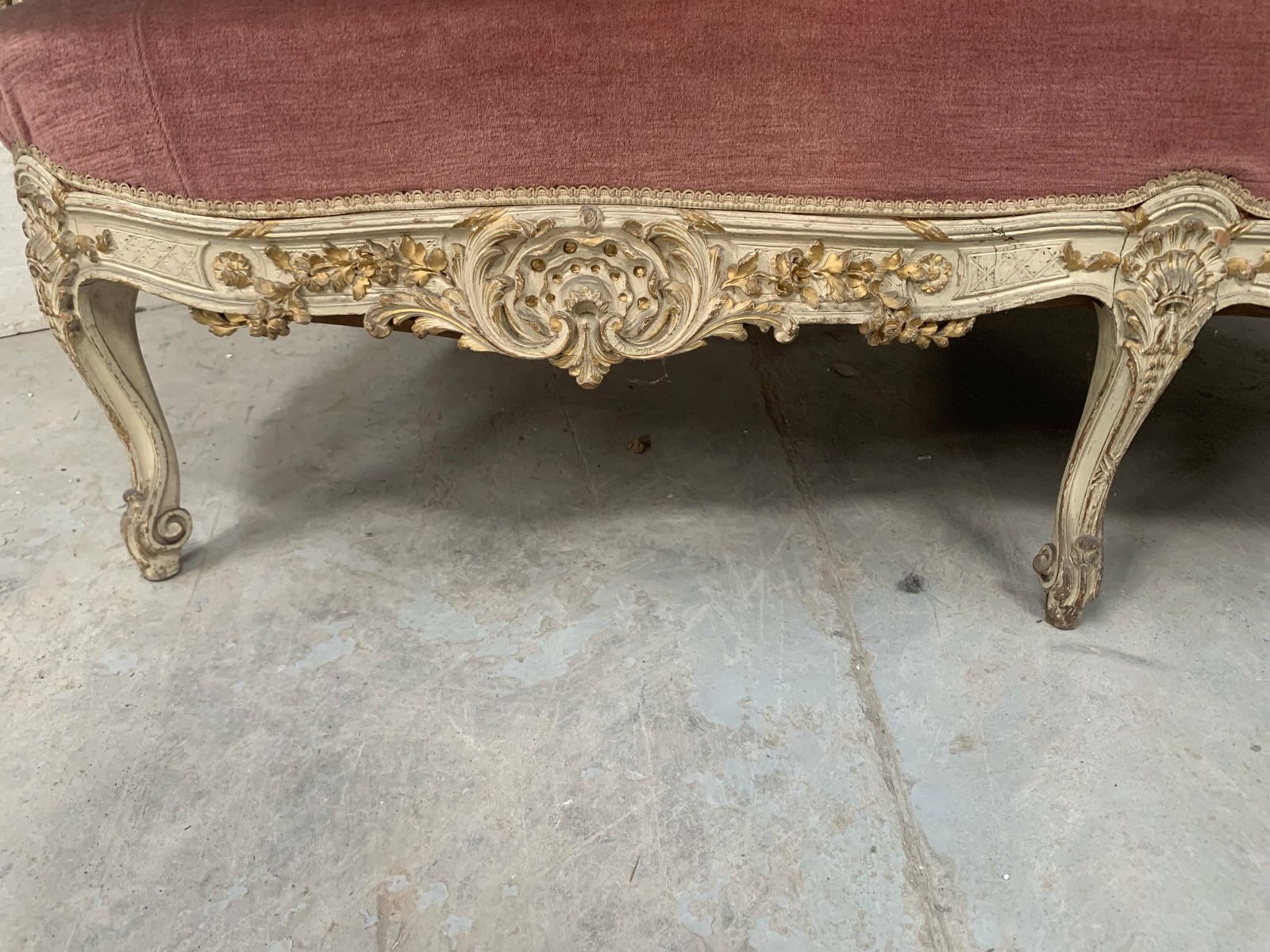 Louis XV Style Bench In Lacquered And Gilded Beech, 20th Century photo furniture
