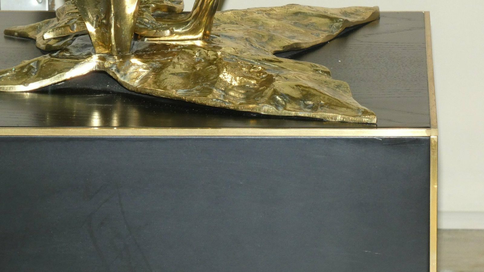 photo for sale 1980s Italian Bronze, Brass And Crystal Table By Gianni Versace For Versace Home