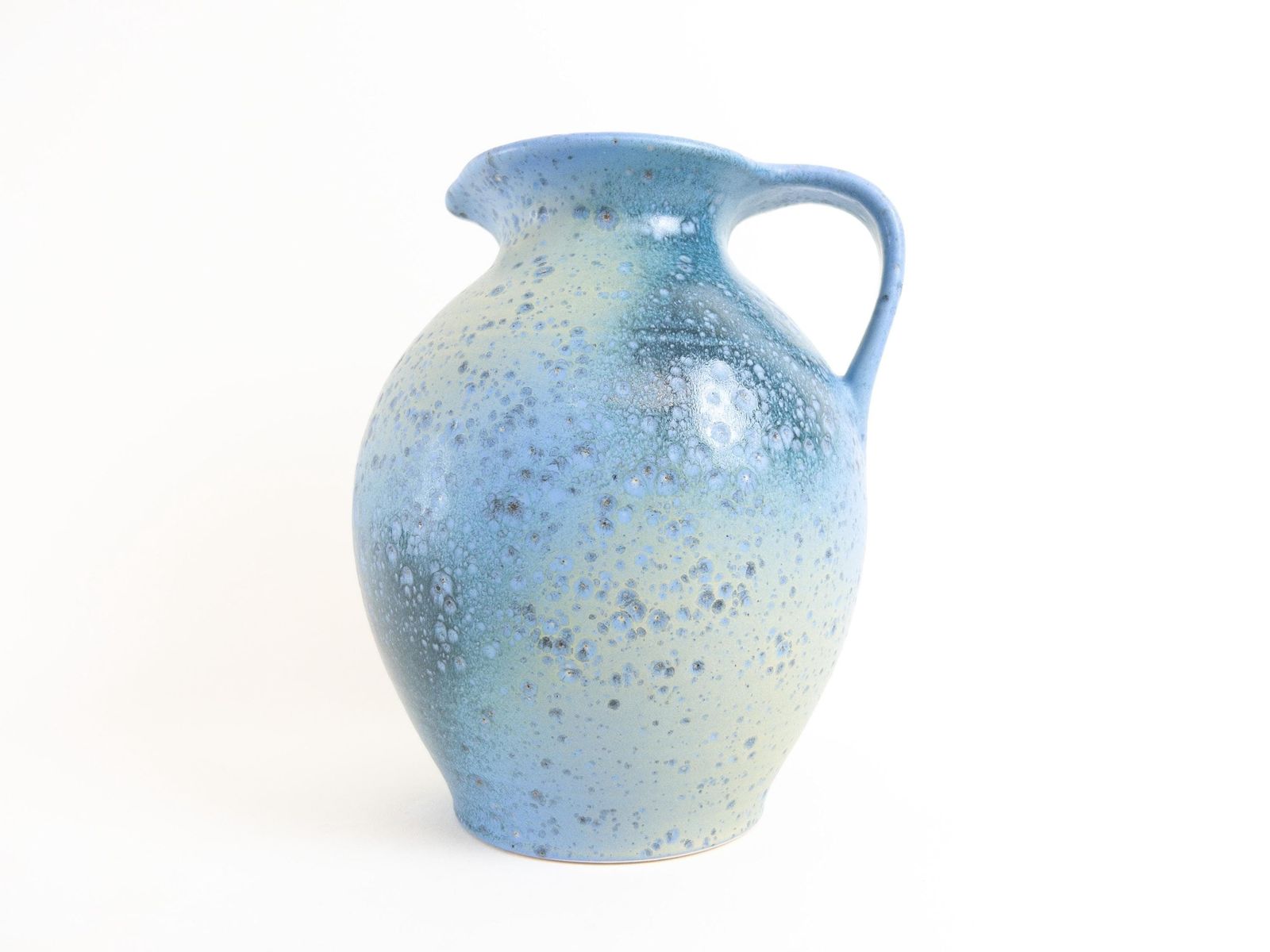 West German Vase By Scheurich   Large Blue Green Handled Vase   Scheurich 603 22 photo 76.0