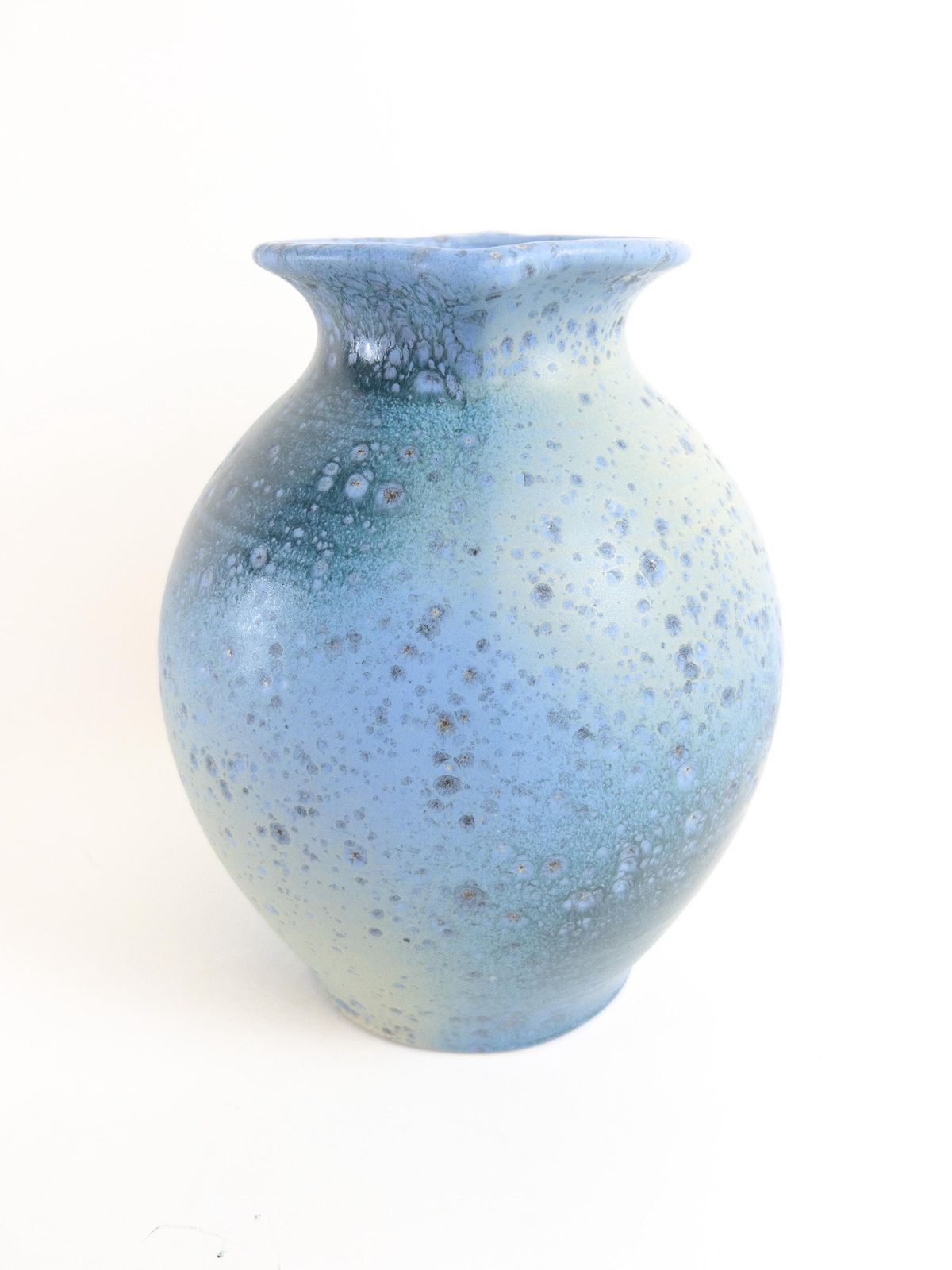 West German Vase By Scheurich   Large Blue Green Handled Vase   Scheurich 603 22 photo vinterior