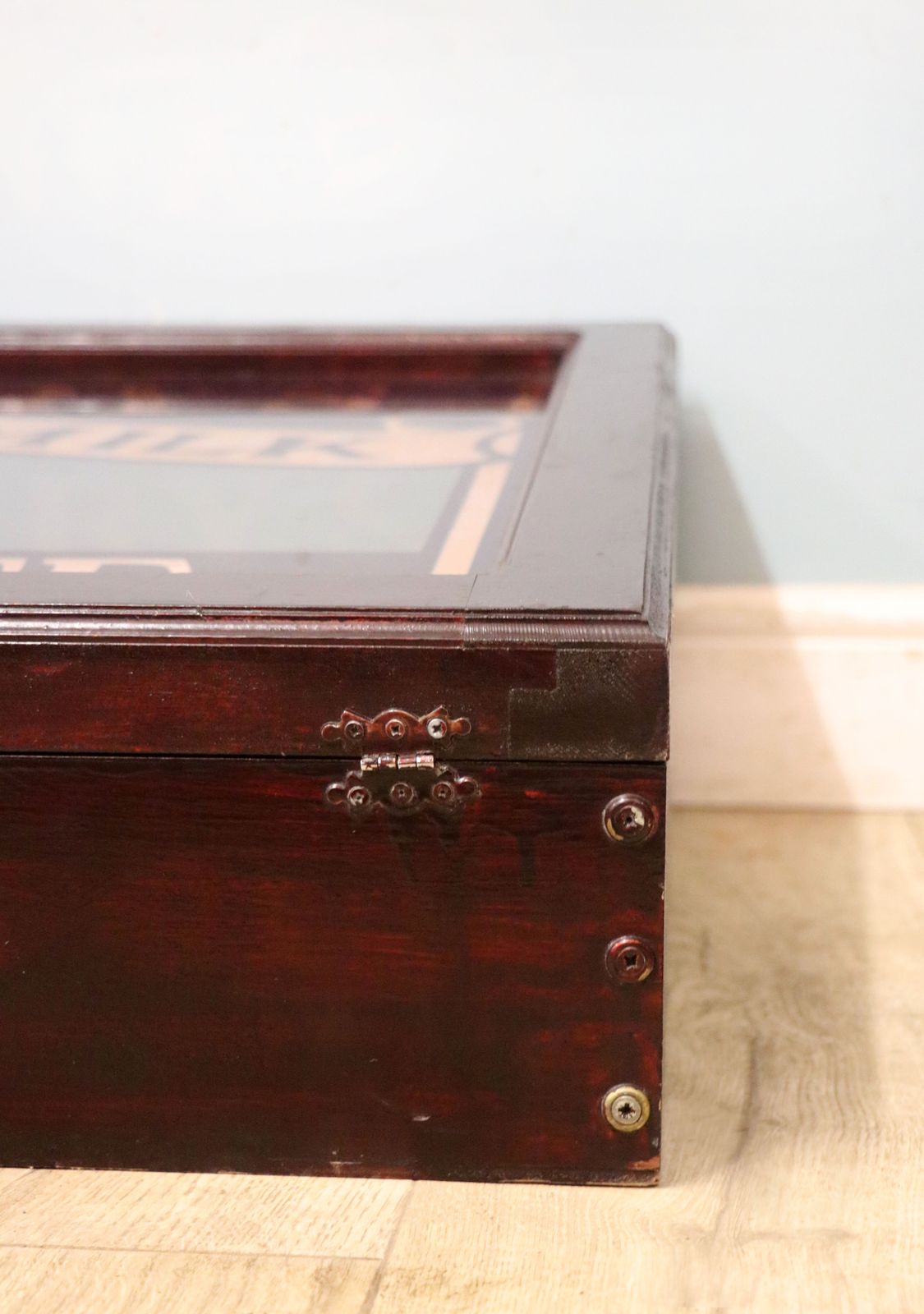 photo buy A Superb Wedge Shaped Countertop Display Cabinet, Later Hand Sign Written For Cadburys Dairy Milk Chocolate.