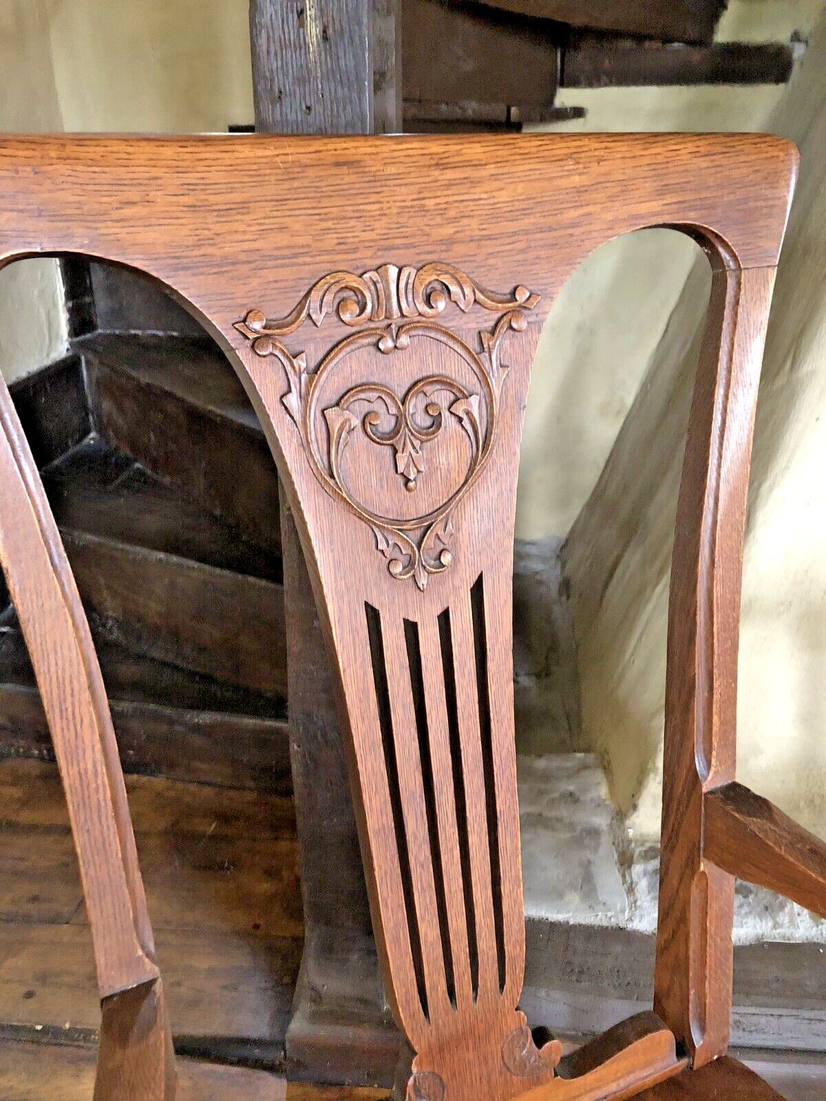 Pair Of  Original Rare Antique Arts And Crafts Green Canadian Elbow Armchair photo 399.0