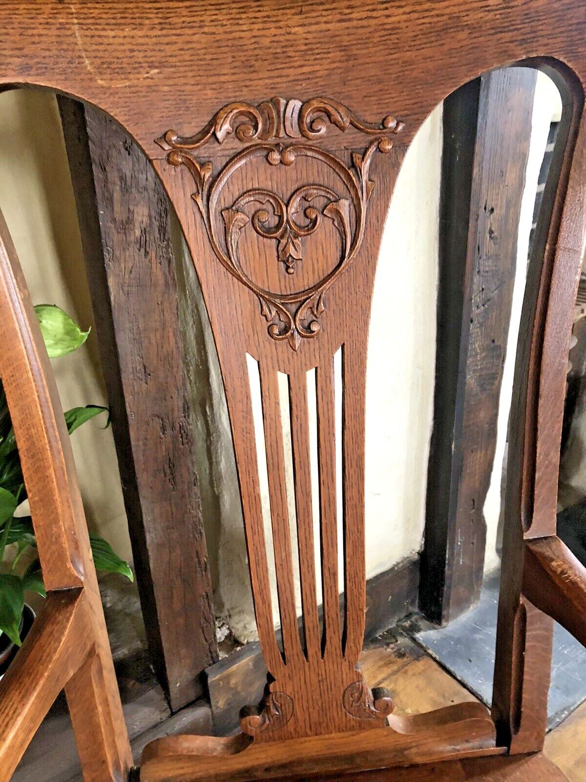 Pair Of  Original Rare Antique Arts And Crafts Green Canadian Elbow Armchair photo vintage