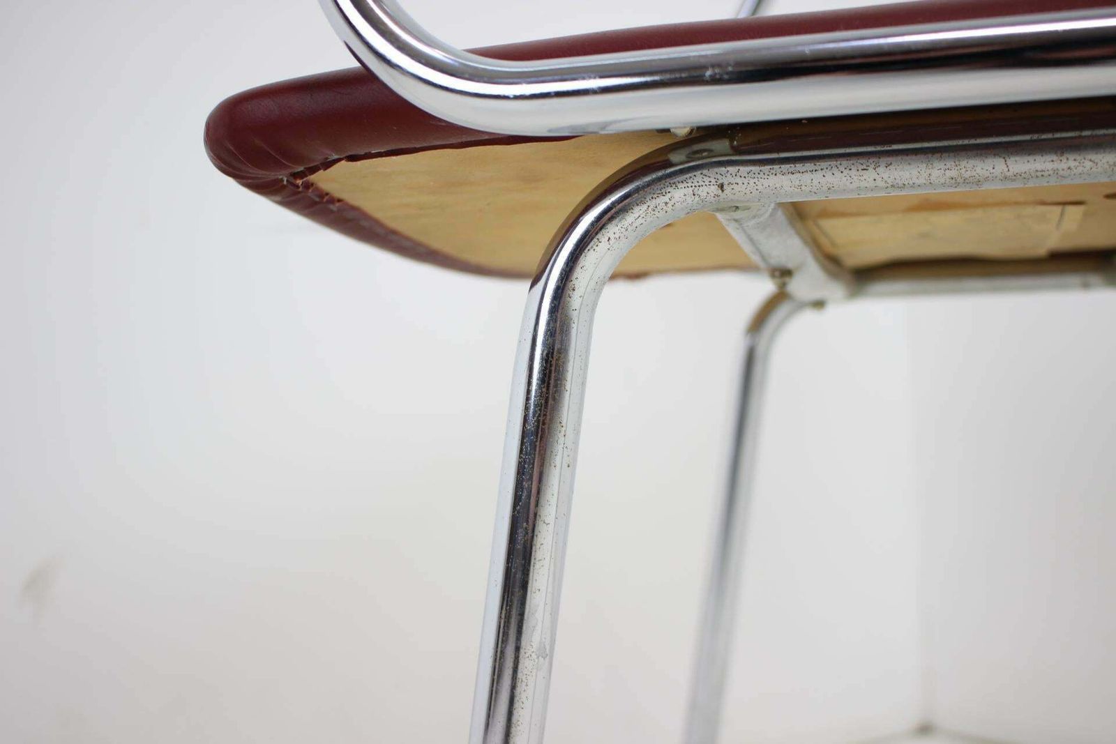 411.0 Chrome (Faux) Leather Armchair By Kovona, 1980's, Czechoslovakia photo