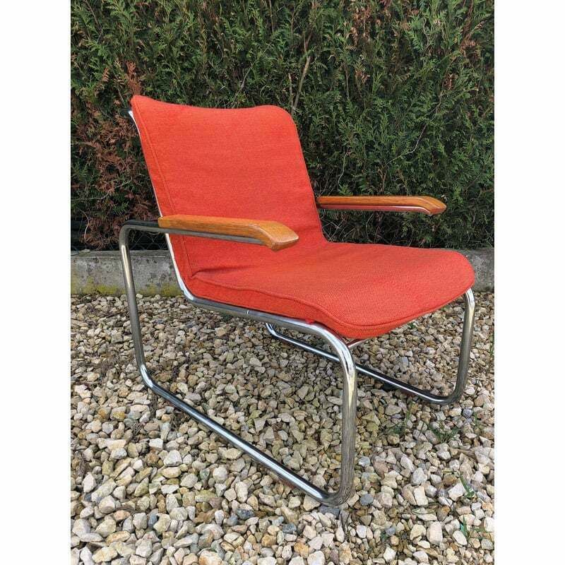 Pair Of Vintage Mb Lounge Armchairs By Marcel Breuer For Knoll photo for sale