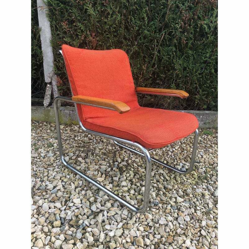 photo for sale Pair Of Vintage Mb Lounge Armchairs By Marcel Breuer For Knoll