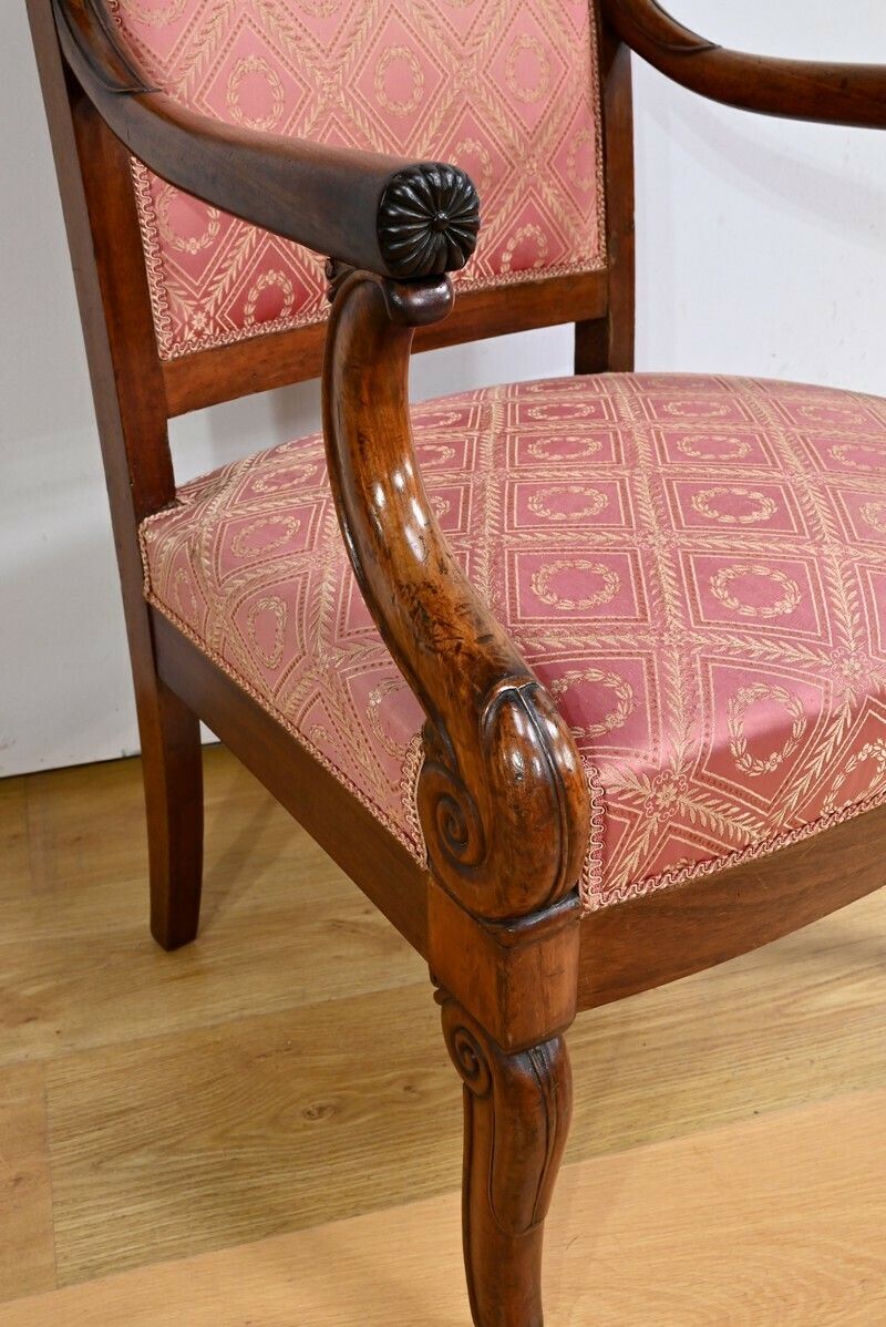 1300.0 Pair Of Mahogany Armchairs, Restoration Period – Early 19th Century photo