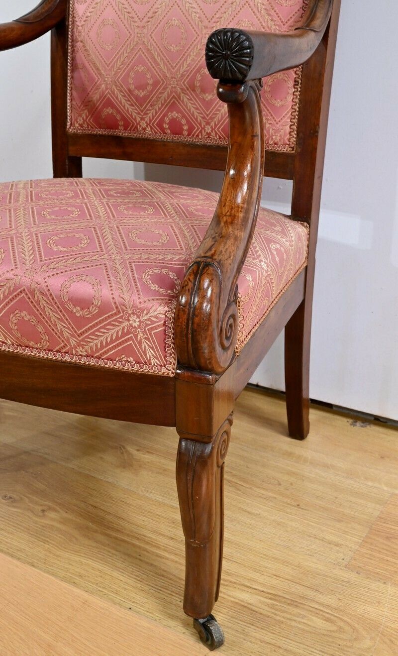 photo buy Pair Of Mahogany Armchairs, Restoration Period – Early 19th Century