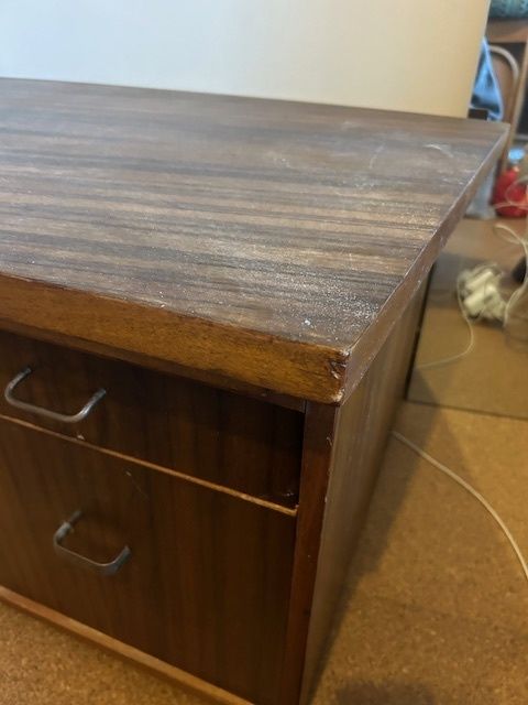 Furniture Morris Of Glasgow Mid Century Curved Desk / Retro/ Curve photo