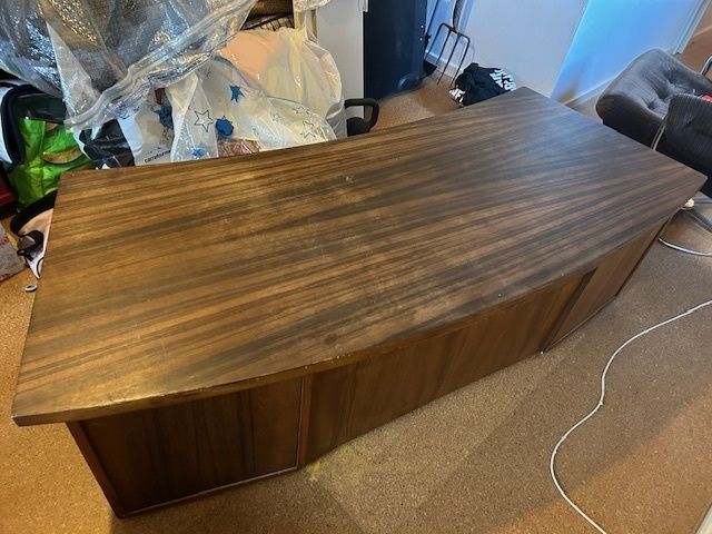 photo buy Morris Of Glasgow Mid Century Curved Desk / Retro/ Curve