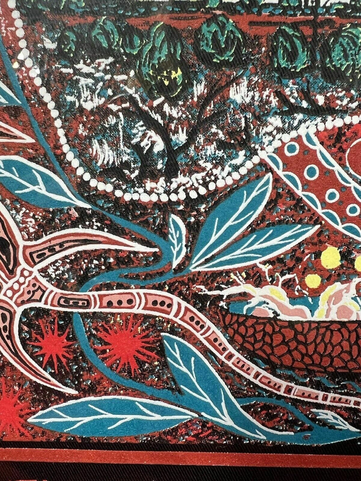 photo for sale Australian Bulurru Aboriginal Artwork Titled 'Ngura Our Land' By Artist Tjinta