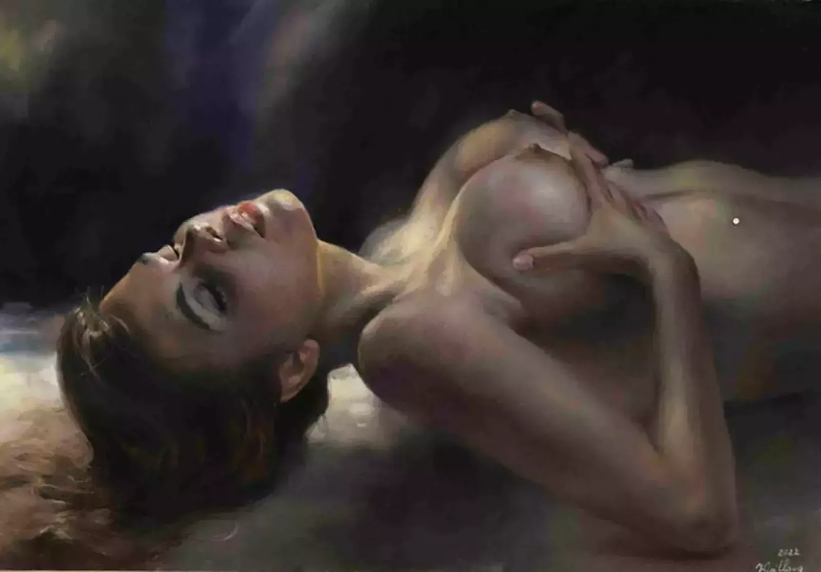 Kirillova Julia, Nude Pastel Painting, 21st Century. photo for sale