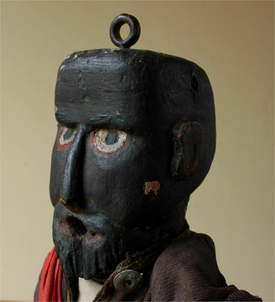 Antique Puppet Figure. Marionette Black Man. Folk Art Mannequin Doll. photo 1350.0