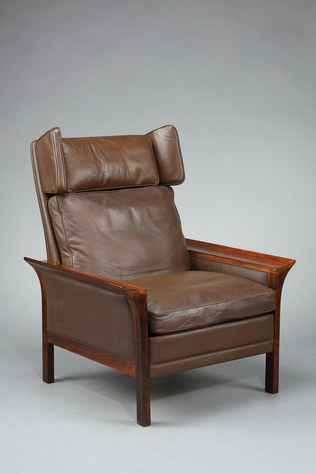 Living Room Furniture In Rosewood With A Sofa And A Pair Of Leather Armchairs photo buy