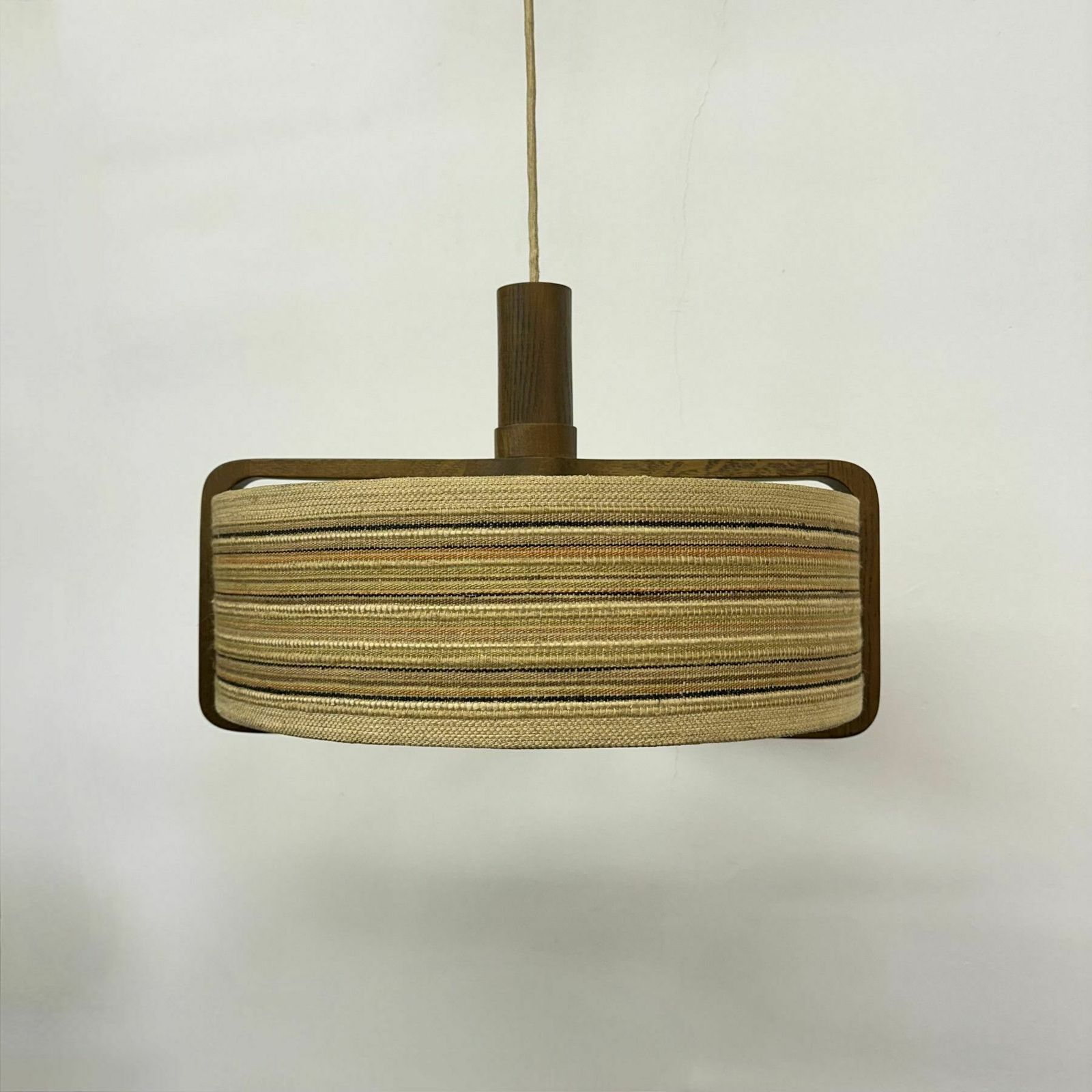 Temde Leuchten Hanging Lamp Teak Wood , 1970s photo for sale
