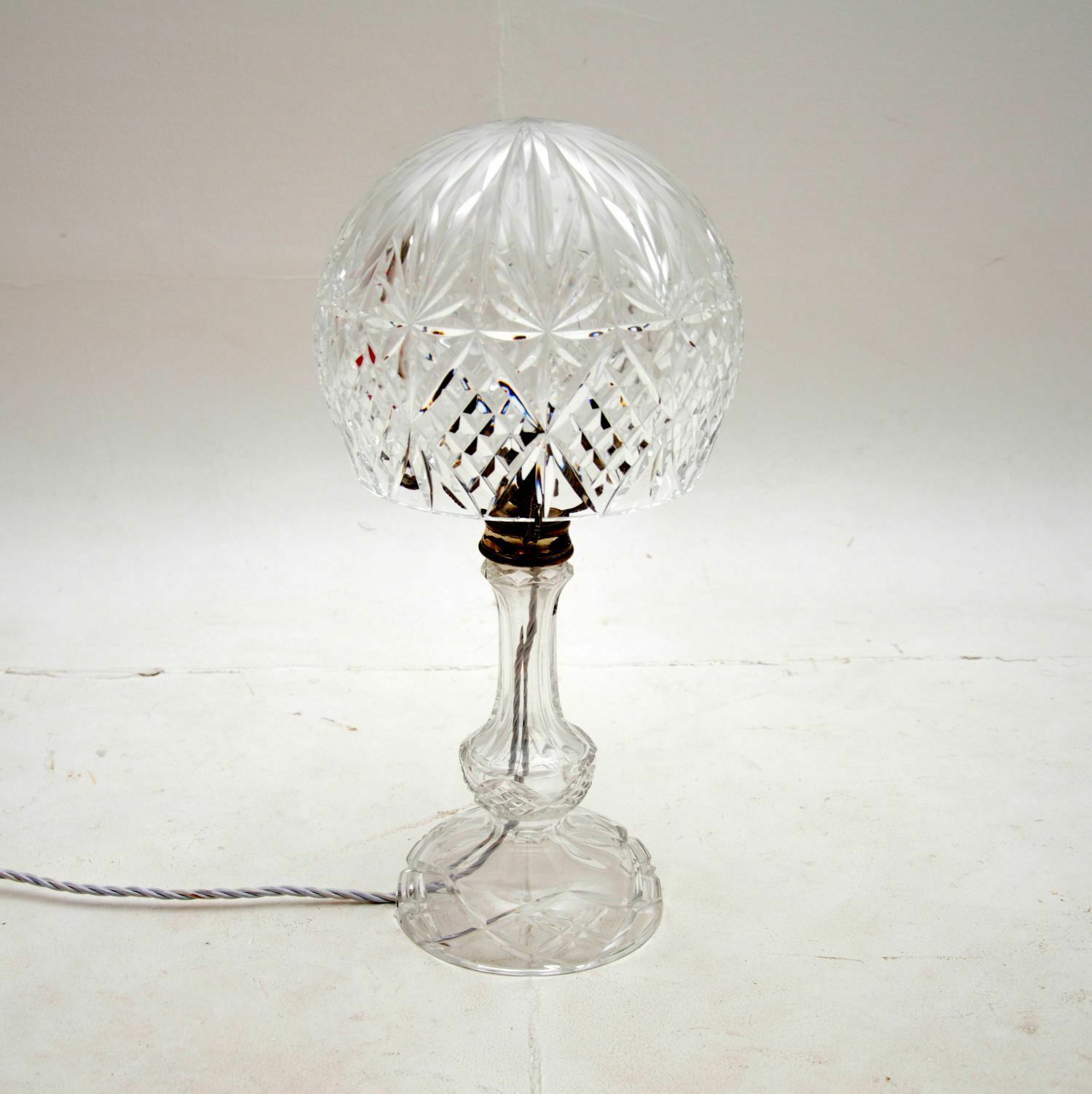 Antique Crystal Glass Table Lamp photo furniture