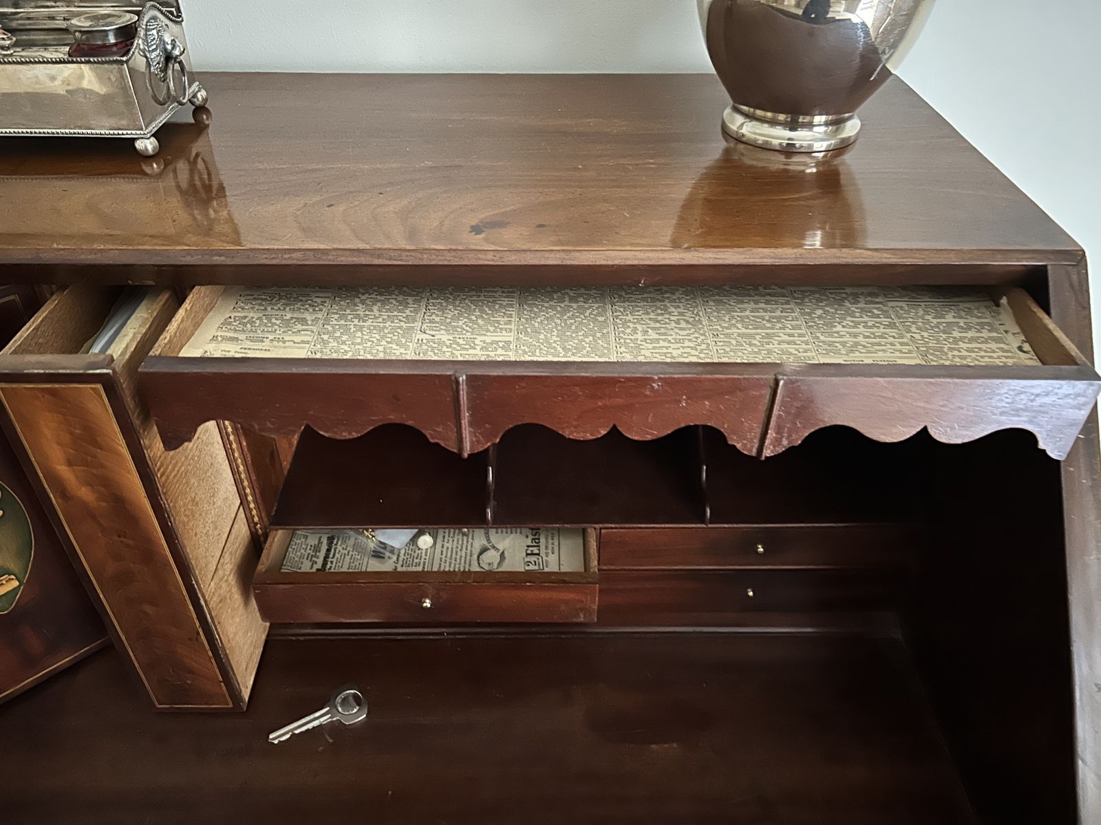 Antique George III Bureau, 18th Century And Earlier photo vintage