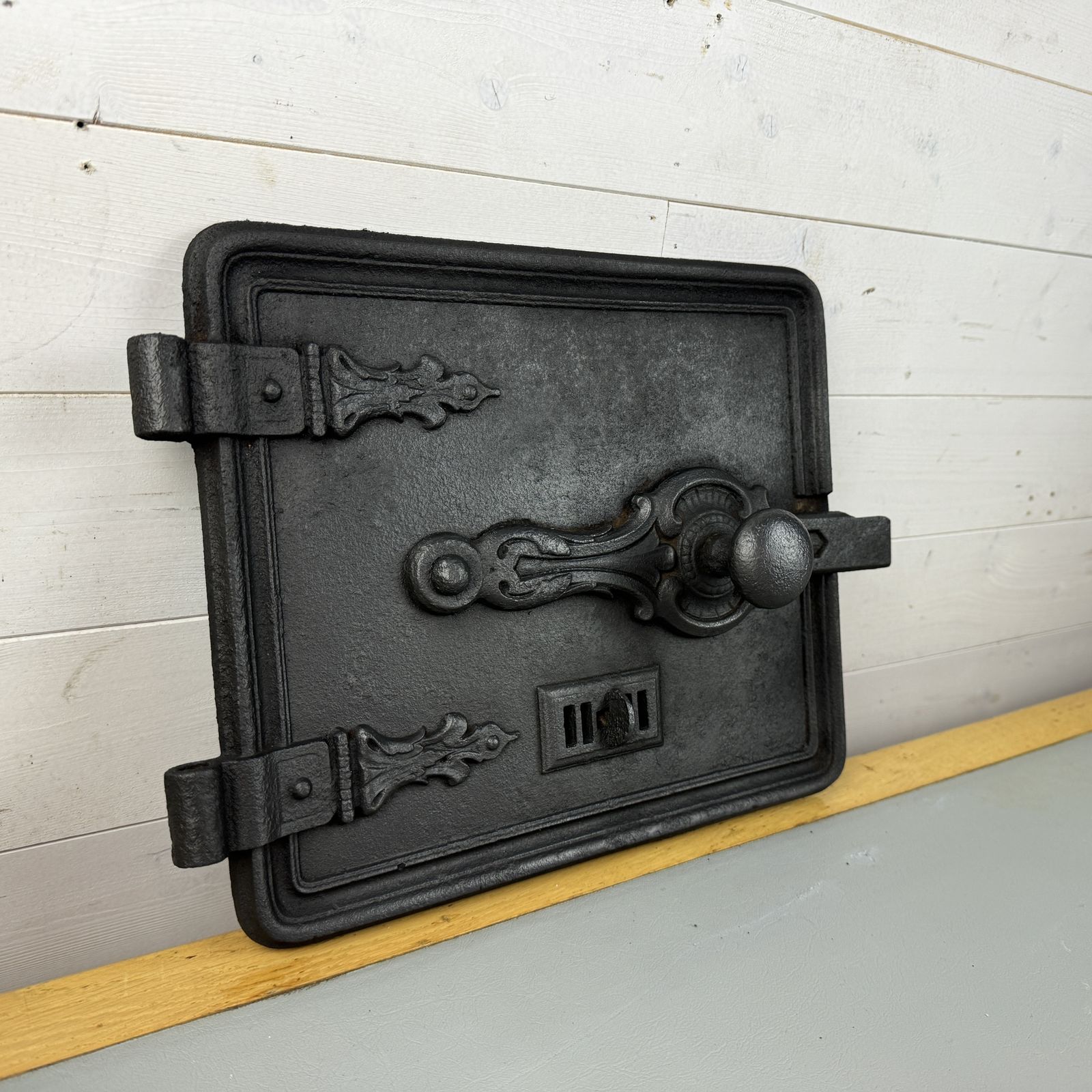 Antique Cast Iron Range Door, 1800s photo for sale