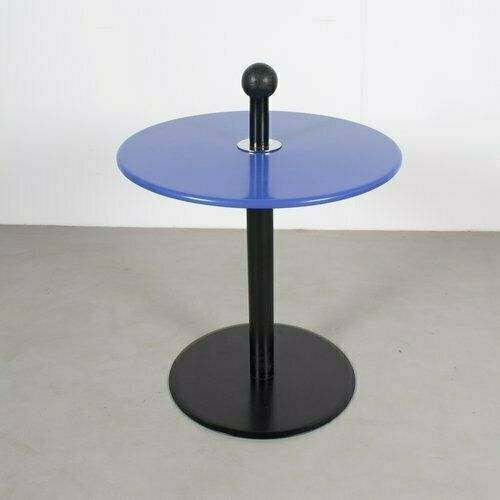 Very Rare Blue Metal Side Table For Ikea, Sweden 1993 photo 275.0