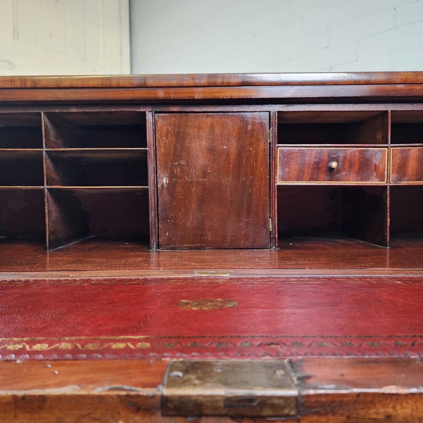 Furniture Secretaire Chest Of Drawers Georgian Mahogany Early 19th C. photo