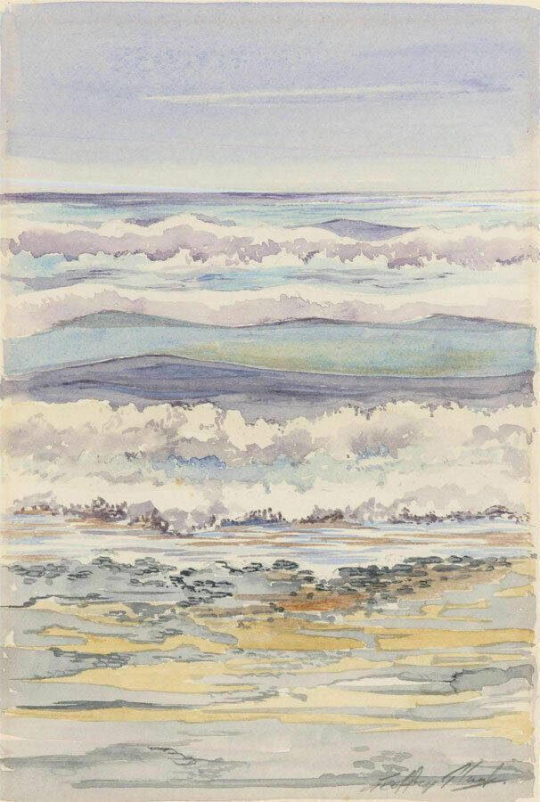 Geoffrey Plant (1939 2000) 20th Century Engraving, Sea Waves