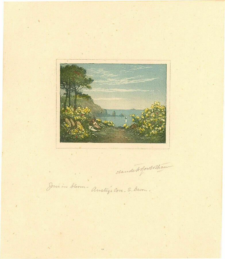 Claude Rowbotham (1864 1949) Early 20th Century Aquatint, Anstey's Cove photo furniture