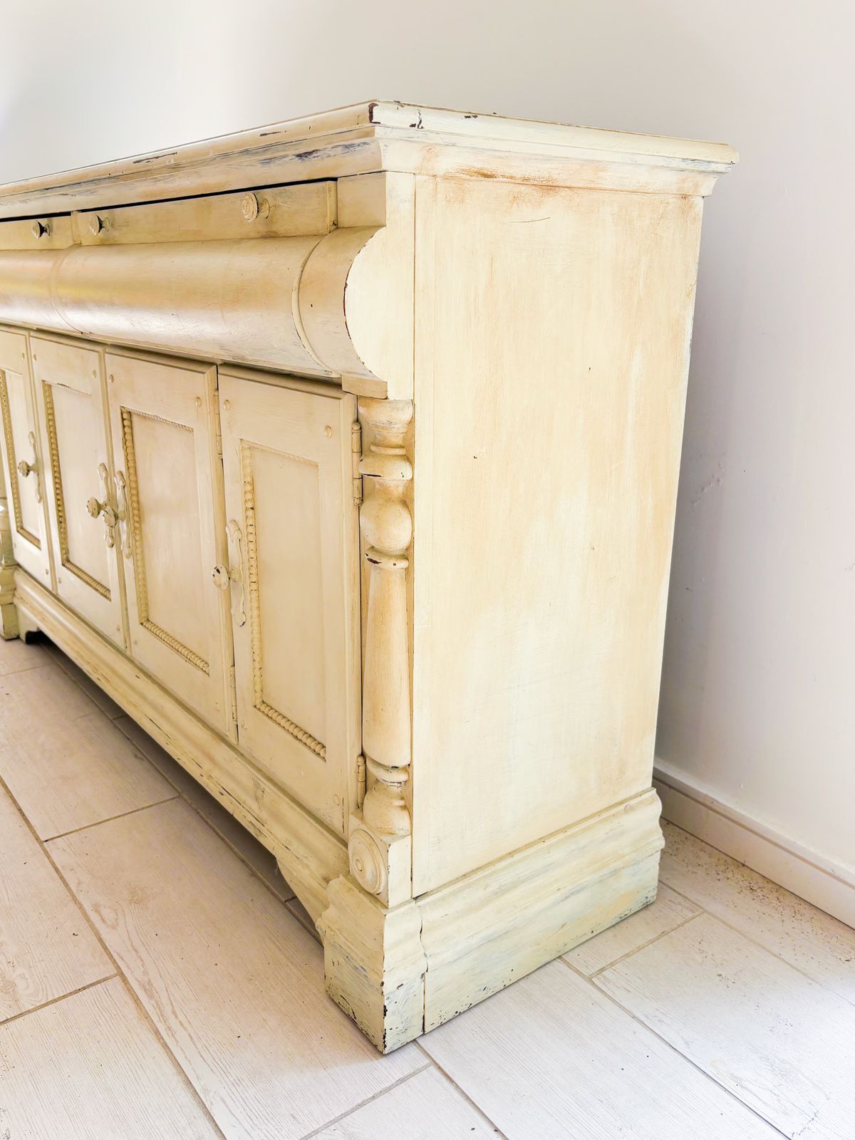 Mahogany Jacobean Style Sideboard In Shabby Chic Style photo buy